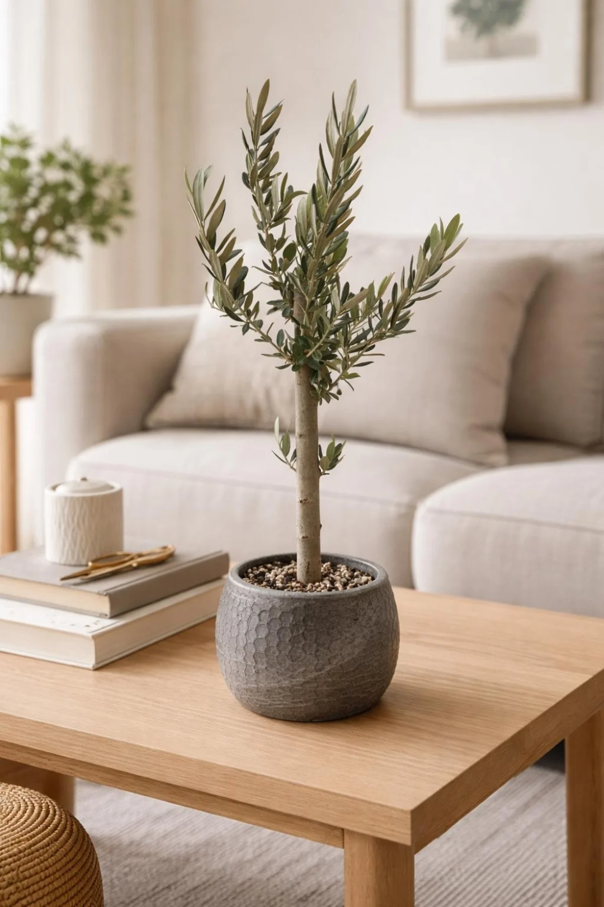 Bonsai Zeytin Ağacı Alçı Saksıda – Dekoratif Canlı Zeytin Fidanı Bonsai Zeytin Ağacı Alçı Saksıda – Dekoratif Canlı Zeytin Fidanı - Görsel 2