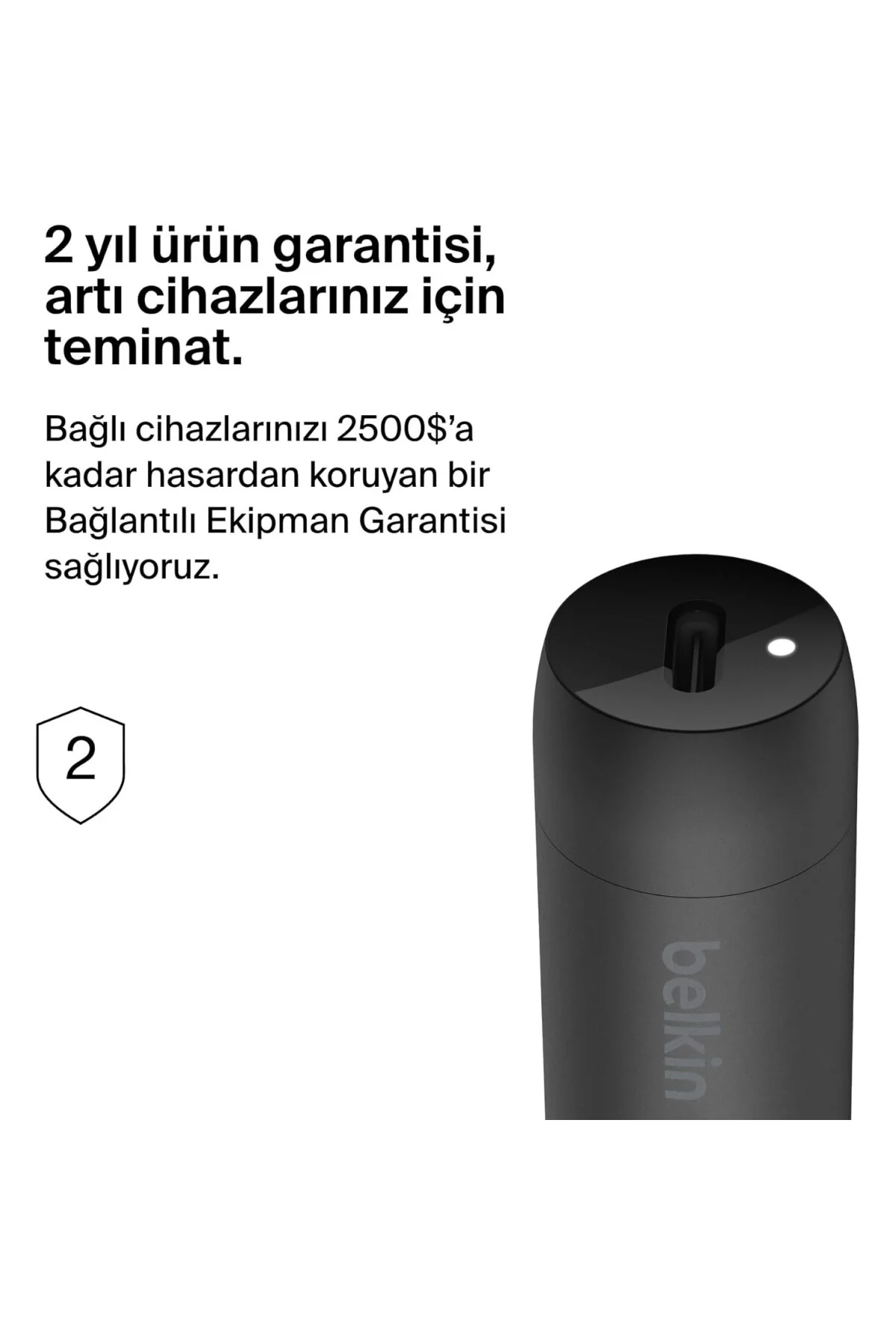 BoostCharge 30W Hızlı Araç Şarj Cihazı, USB-C Güç Dağıtım Portlu Kompakt Tasarı