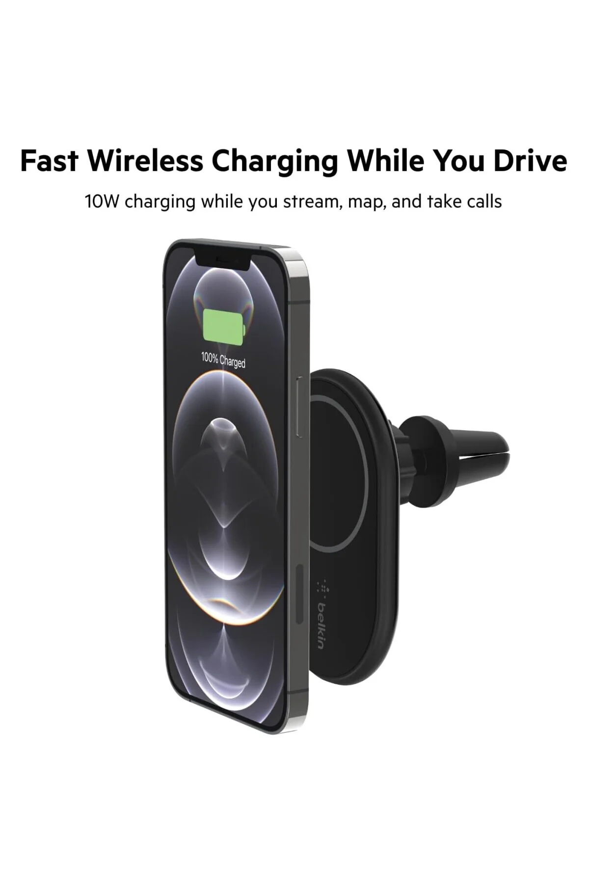 BoostCharge Kablosuz Şarj Manyetik Araç Telefonu Montaj Tutacağı, MagSafe Etkinleştir