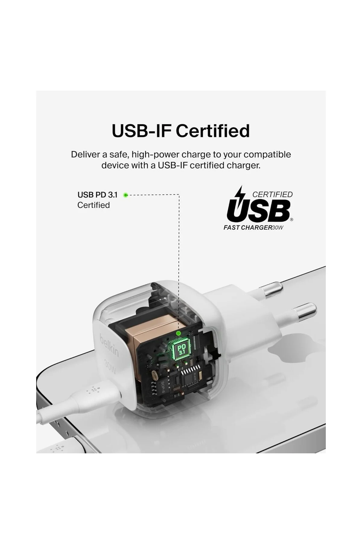 BoostCharge Power Adaptör USB-C Compact 30 Watt WCA008KQWH