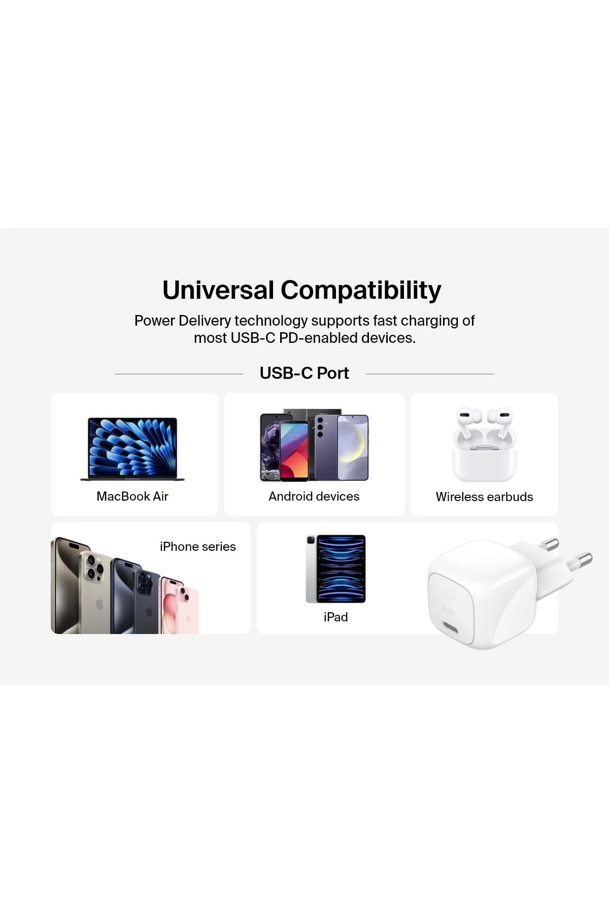 BoostCharge Power Adaptör USB-C Compact 30 Watt WCA008KQWH