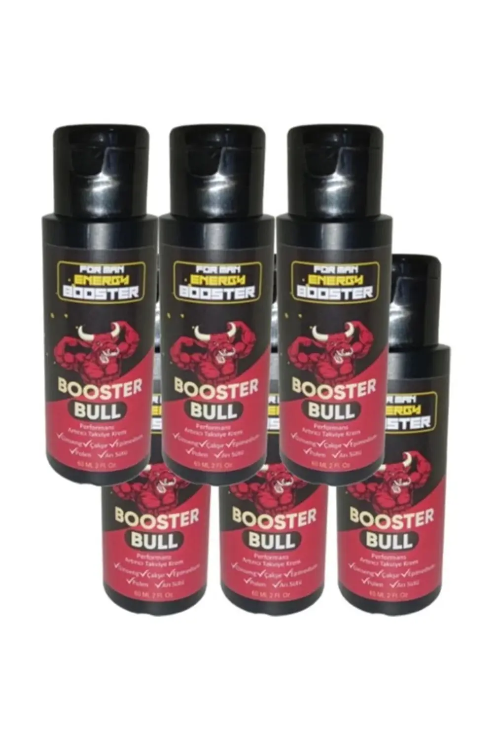 Booster Bull 6 Tane Birden Erkeklere Özel Kremi 60 ml - 6 Adet 60