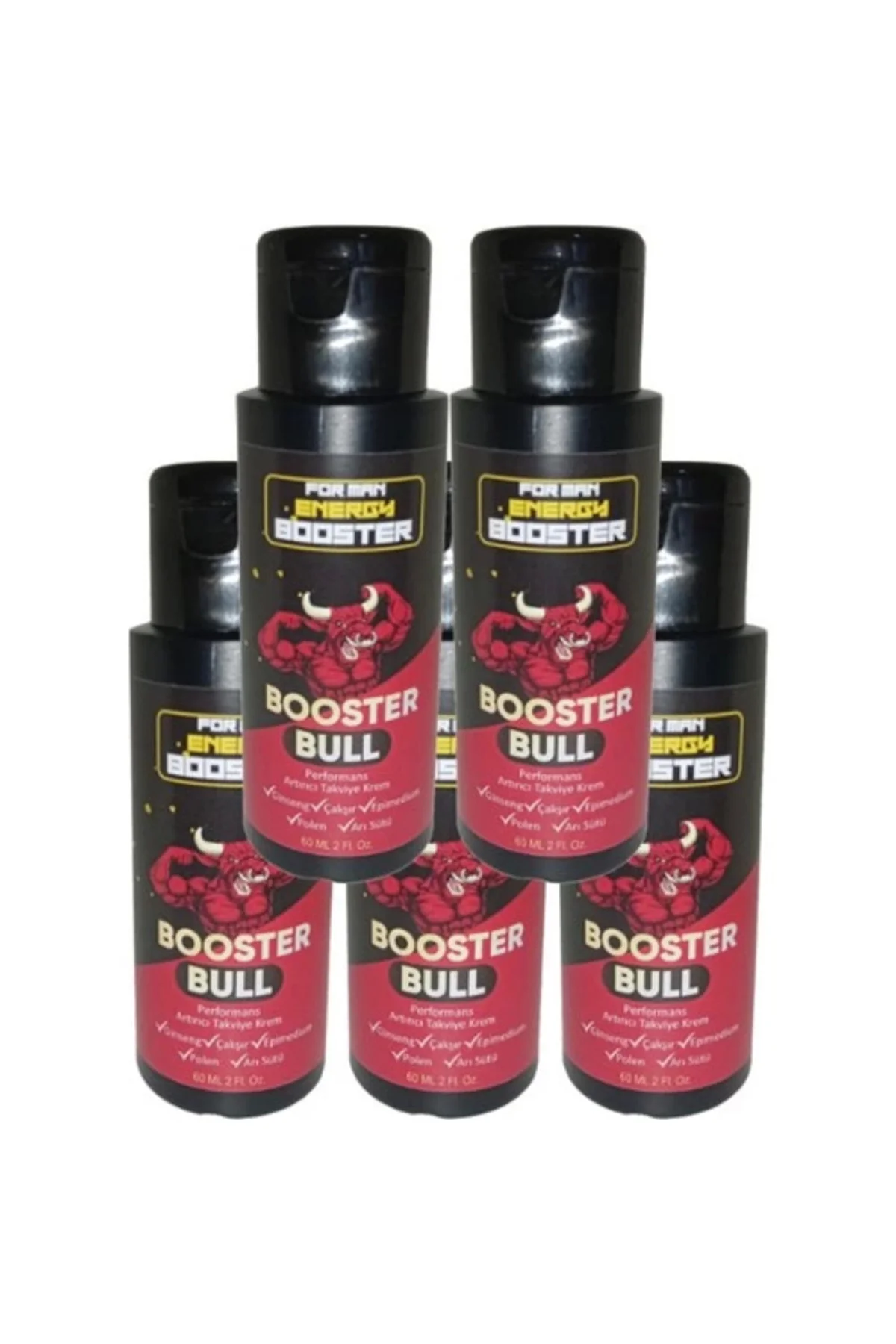 Booster Bull Erkek Kremi 5'li Paket – 5x60 ml Güçlü Bakım