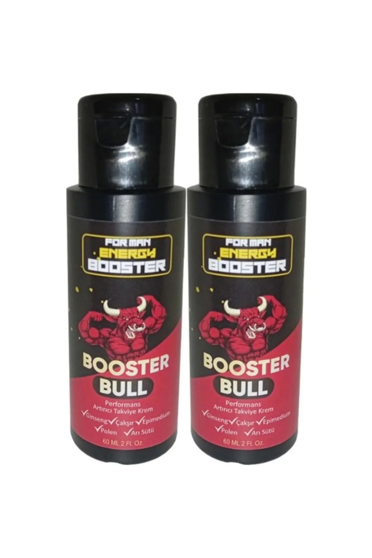 Booster Bull Erkek Kremi 2'li Set – Güç ve Performans İçin 2x60 ml