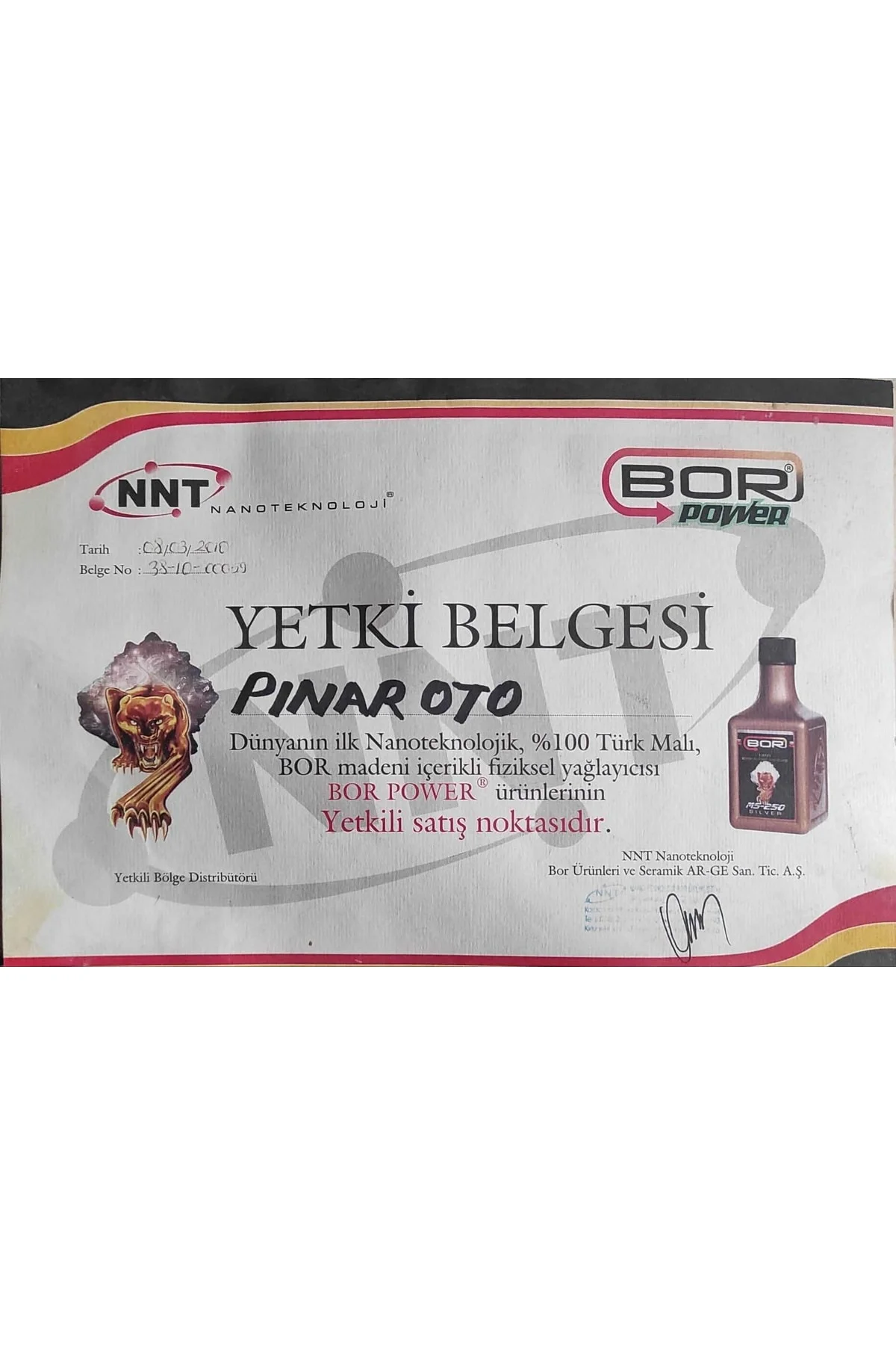 Bor Power Premıum Motor Koruyucu Yağ Katkısı 250 Ml Orjinal Fatur