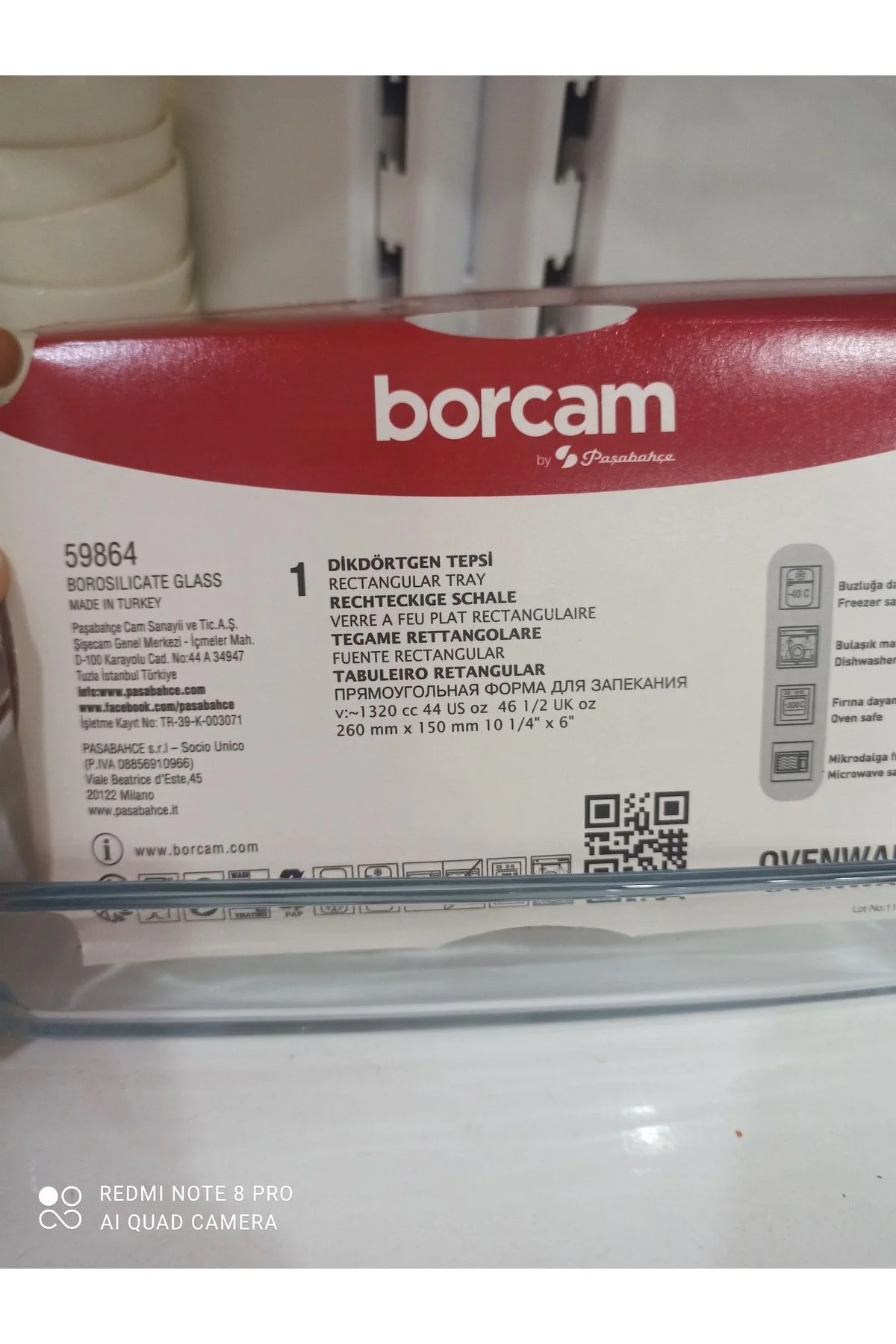 Borcam Baton 250x115mm Dikdörtgen Midi Fırın Kek Kalıbı 1120 cc ORJin. Kutuludur