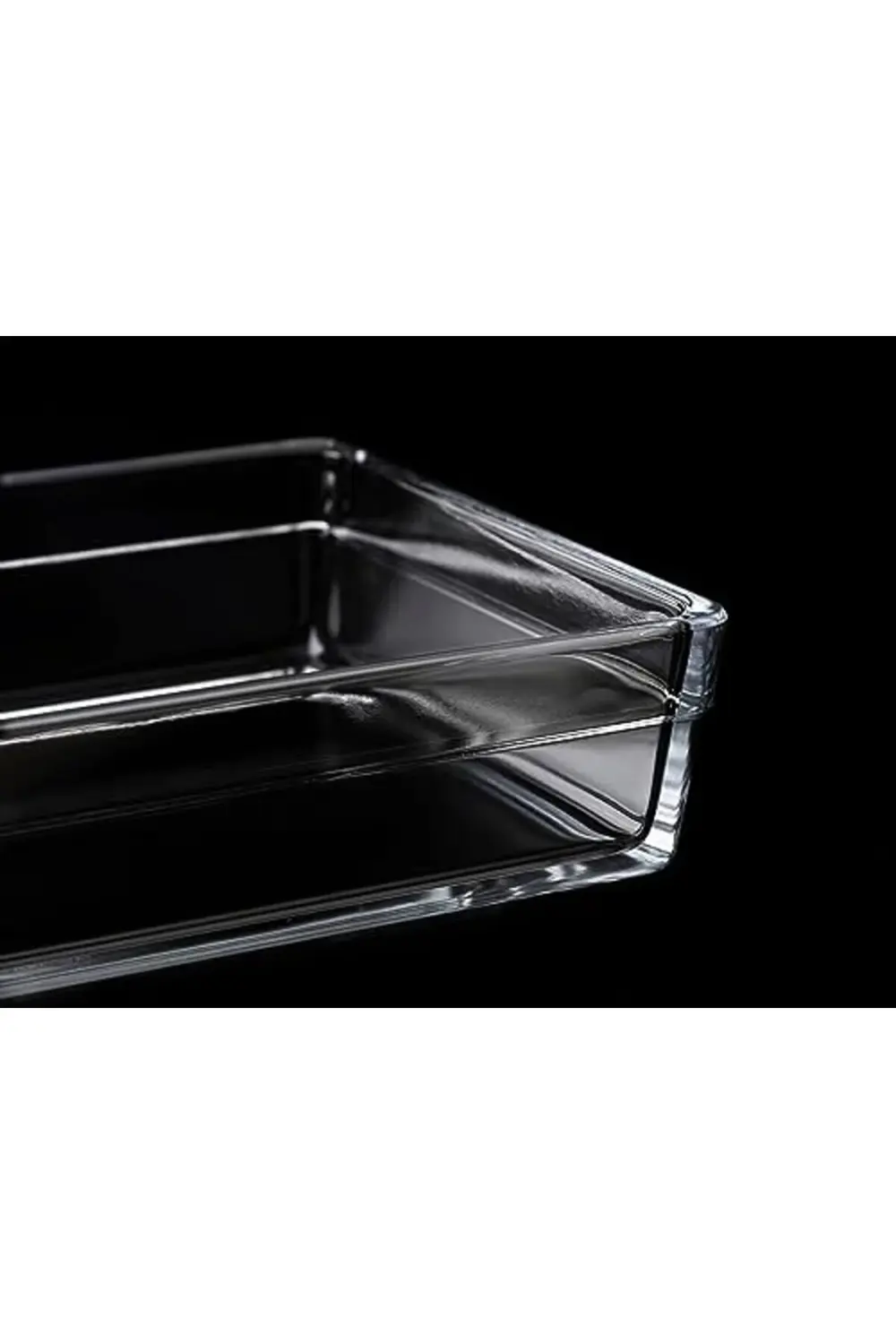 Borcam Premium Dikdörtgen Tepsi, 20 cm x 29 cm, Şeffaf, 2.5 Litre