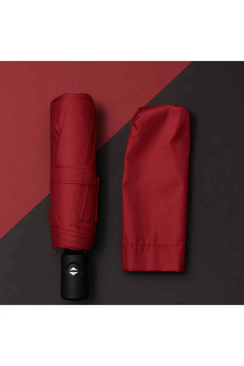 Bordo Kılıflı Otomatik Kompakt Şemsiye
