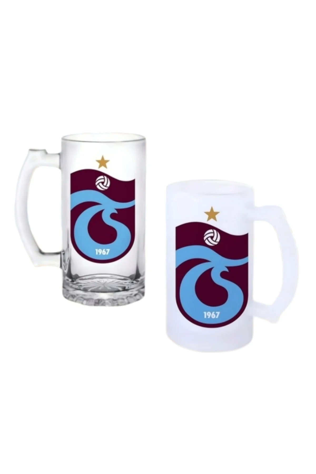 Trabzonspor Kulplu Bira Bardağı Buzlu veya Şeffaf Seçenekli 040
