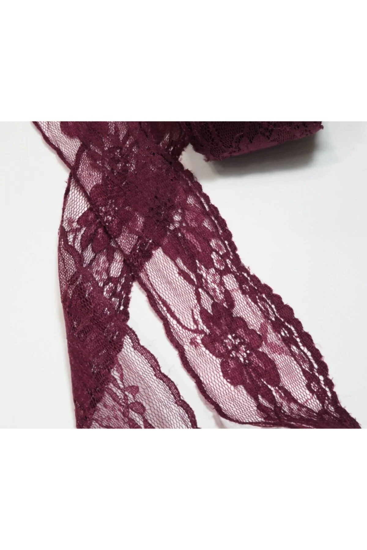 Bordo  Naylon Dantel 5 m