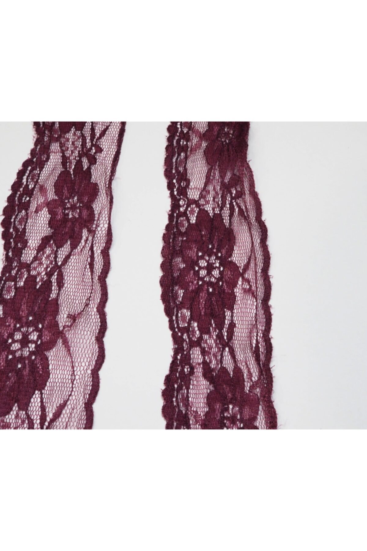 Tuhafiyecimiz Bordo Naylon Dantel 5 M