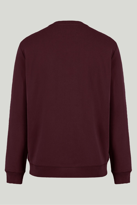 Bordo Renk Basic Bisiklet Yaka Relaxed Regular Erkek Sweatshirt -
