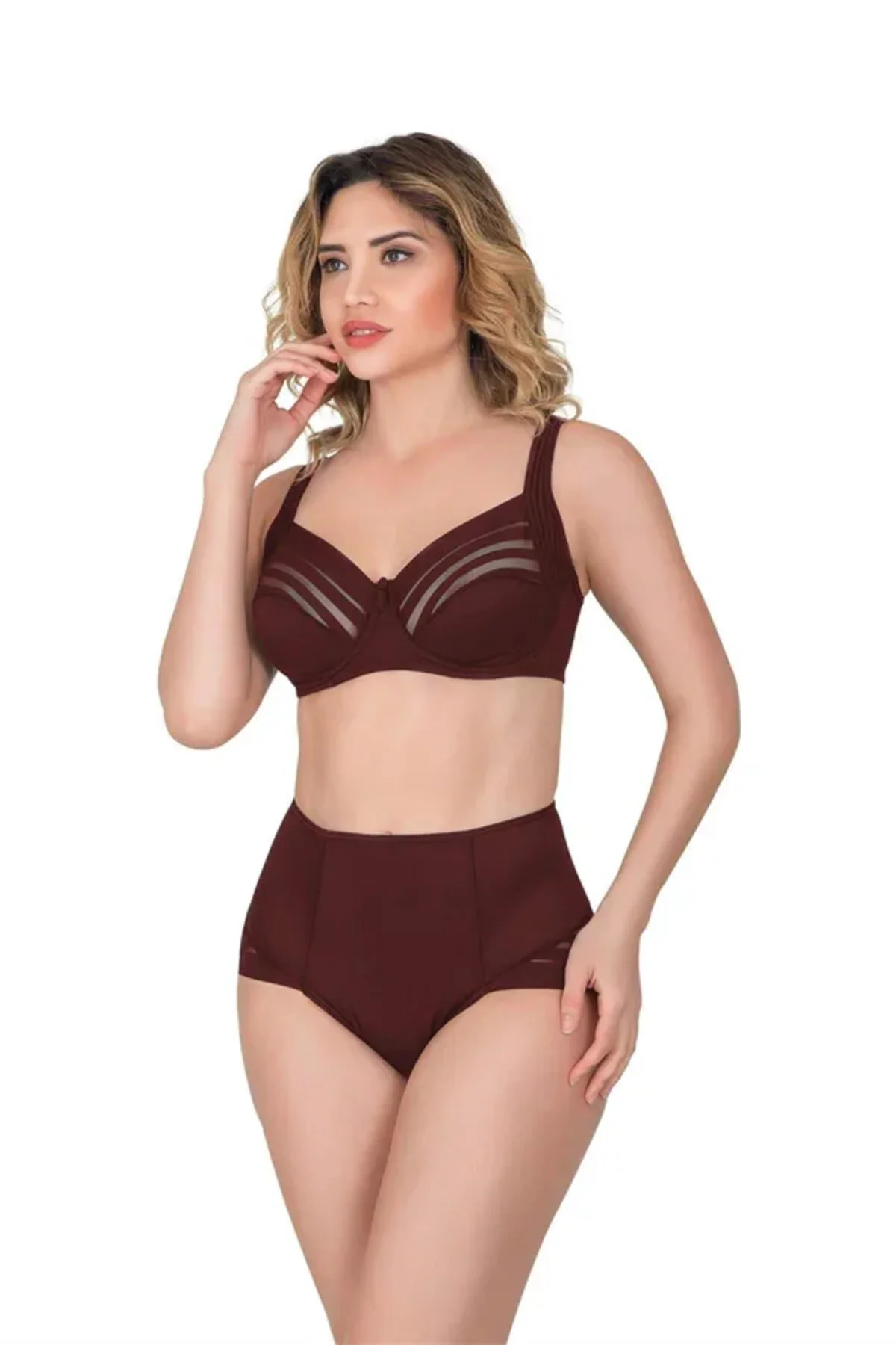 Bordo Yan Destekli Toparlayıcı Balenli Sütyen Bordo Yan Destekli Toparlayıcı Balenli Sütyen