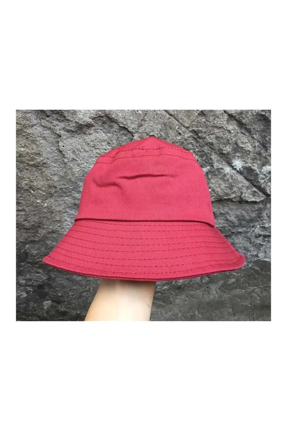 Bordo Yazlık Bucket Şapka