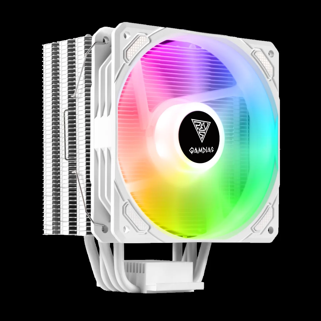 BOREAS E1-410 WH White Edition 120mm CPU Hava Soğutucu - ARGB RGB Aydınlatmalı ve AMD/Intel Uyumlu