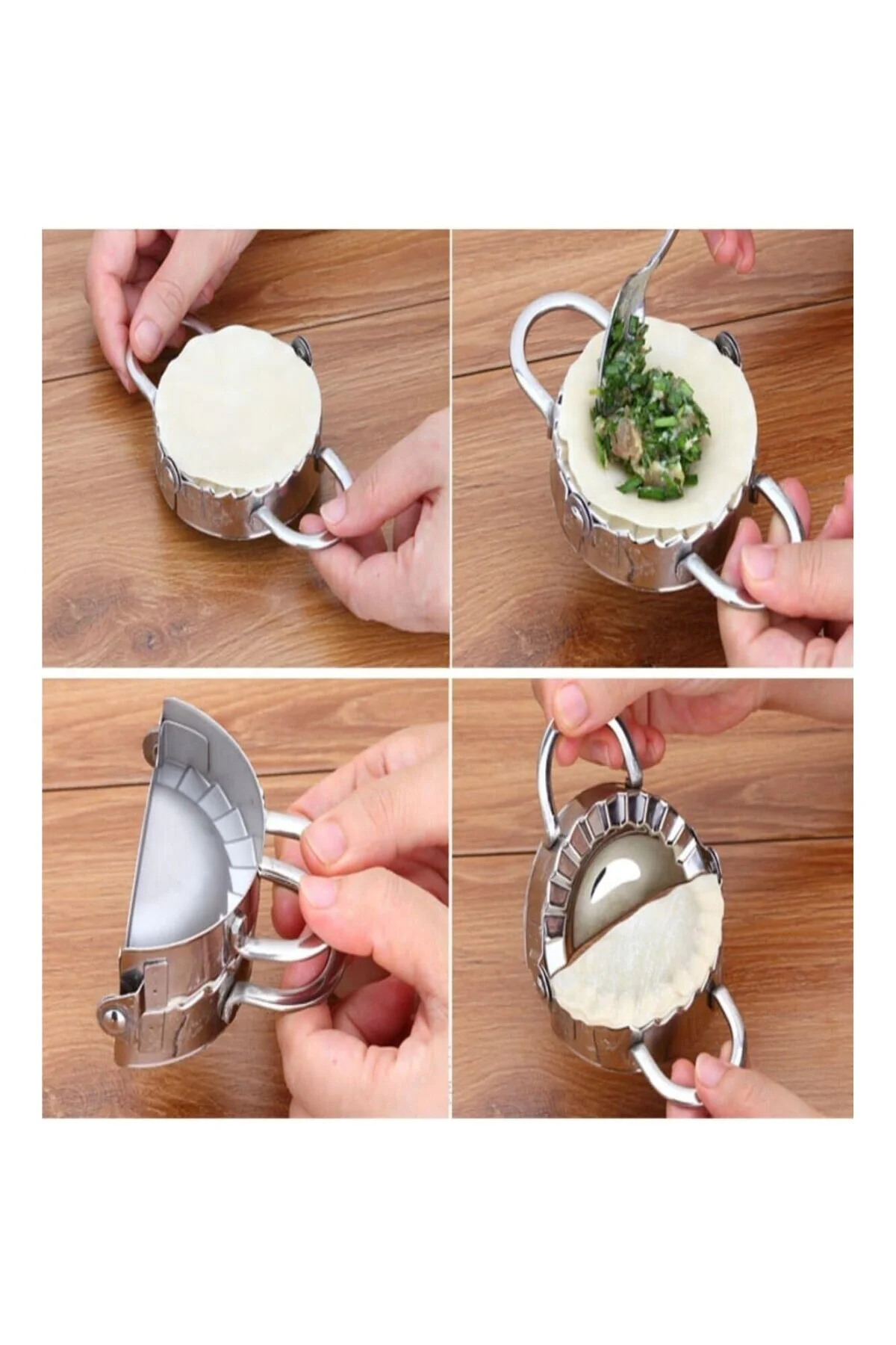 Börek Poğaça Mantı Ravioli Hamur Kapama Kalıp Aparatı Metal