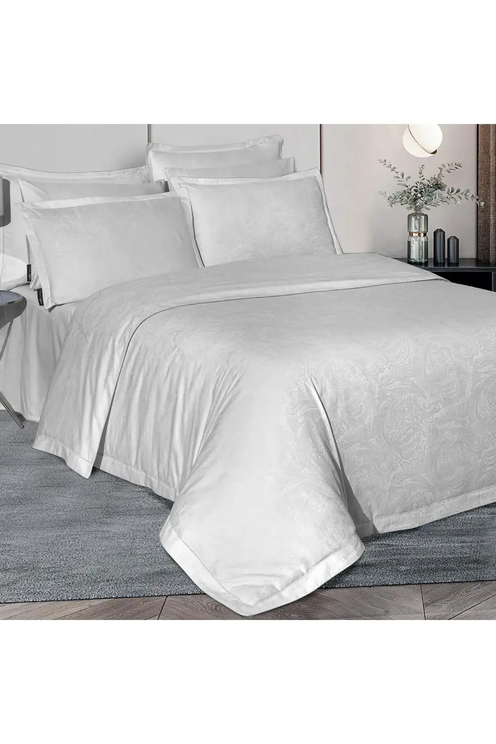 Sarev Borendo Çift Kişilik %100 Pamuk Saten "300 Tc" Nevresim Takımı Gr Sarev Borendo Çift Kişilik %100 Pamuk Saten "300 Tc" Nevresim Takımı Gr