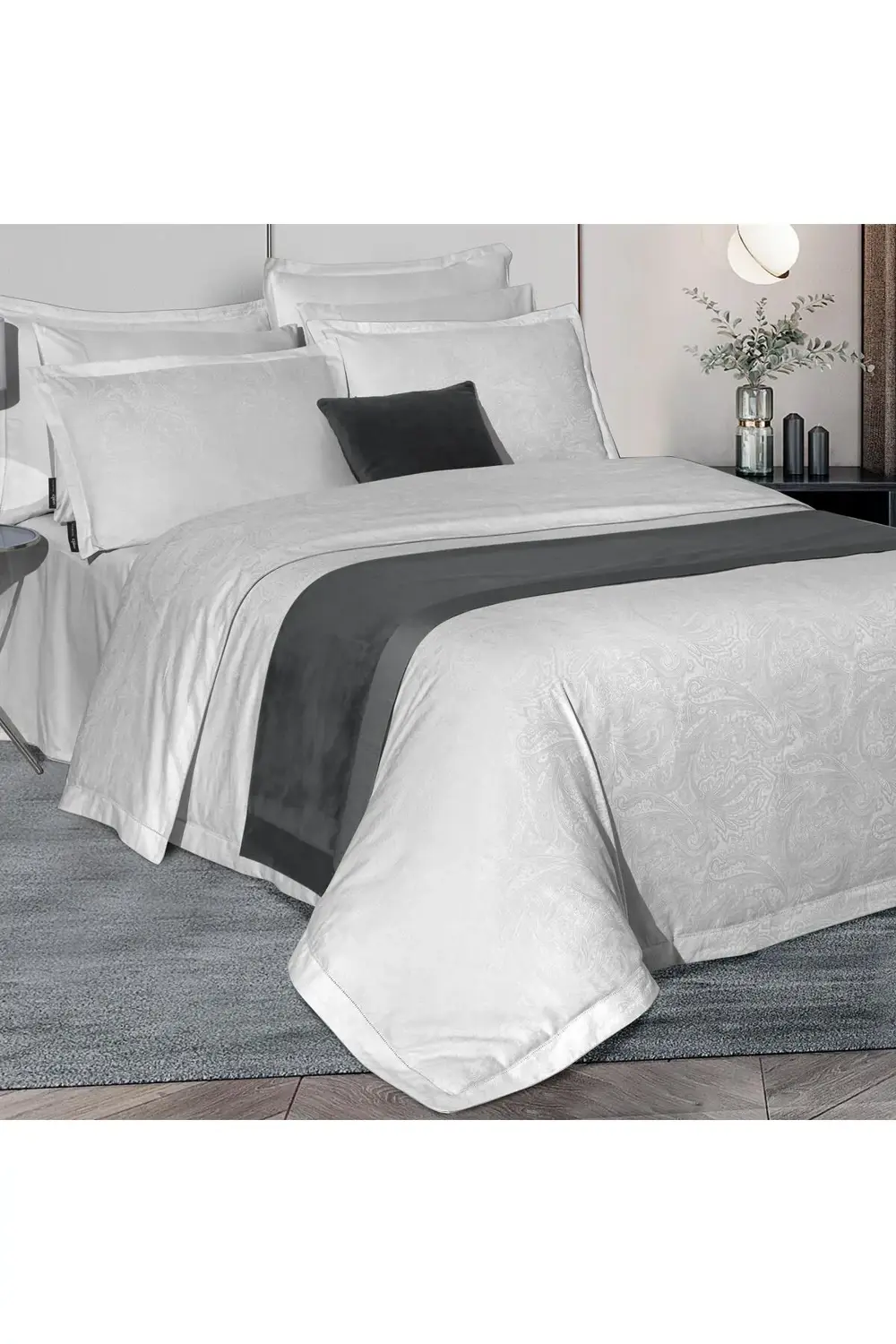 Sarev Borendo Çift Kişilik %100 Pamuk Saten "300 Tc" Nevresim Takımı Gr Sarev Borendo Çift Kişilik %100 Pamuk Saten "300 Tc" Nevresim Takımı Gr