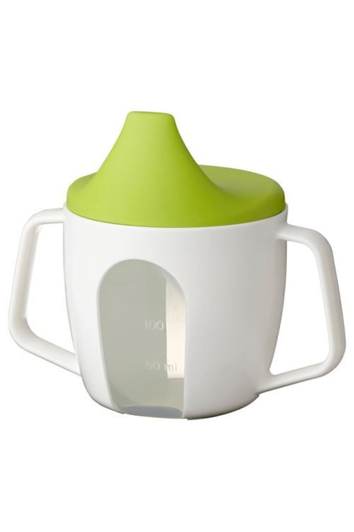 İkea Börja Bebek Suluk Biberon Alistirma Bardağı Yeşil Beyaz