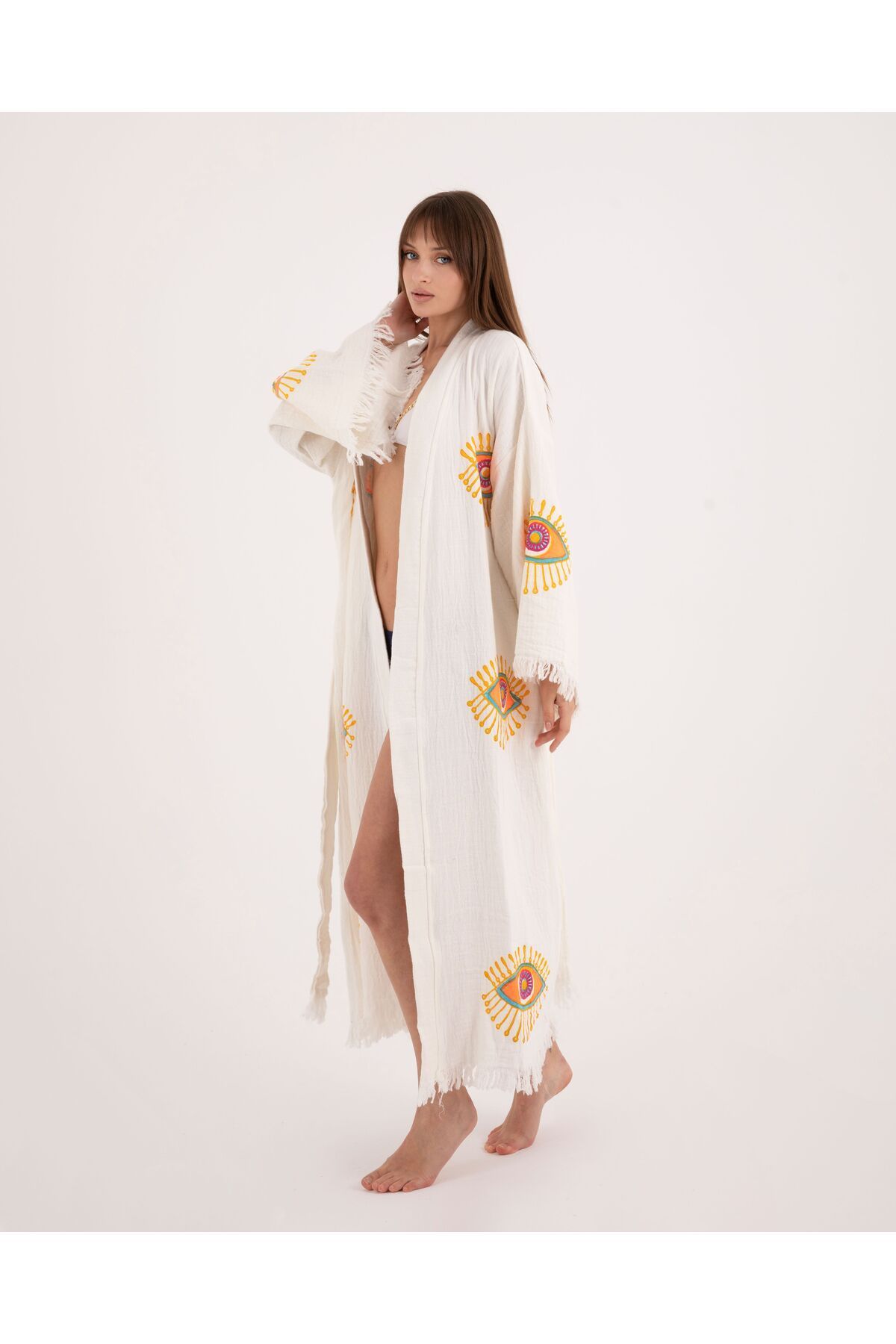 Bornoz ,Plaj Kıyafeti,Kimono , Kaftan ,Sabahlık  &  Krizantem Nazar Göz