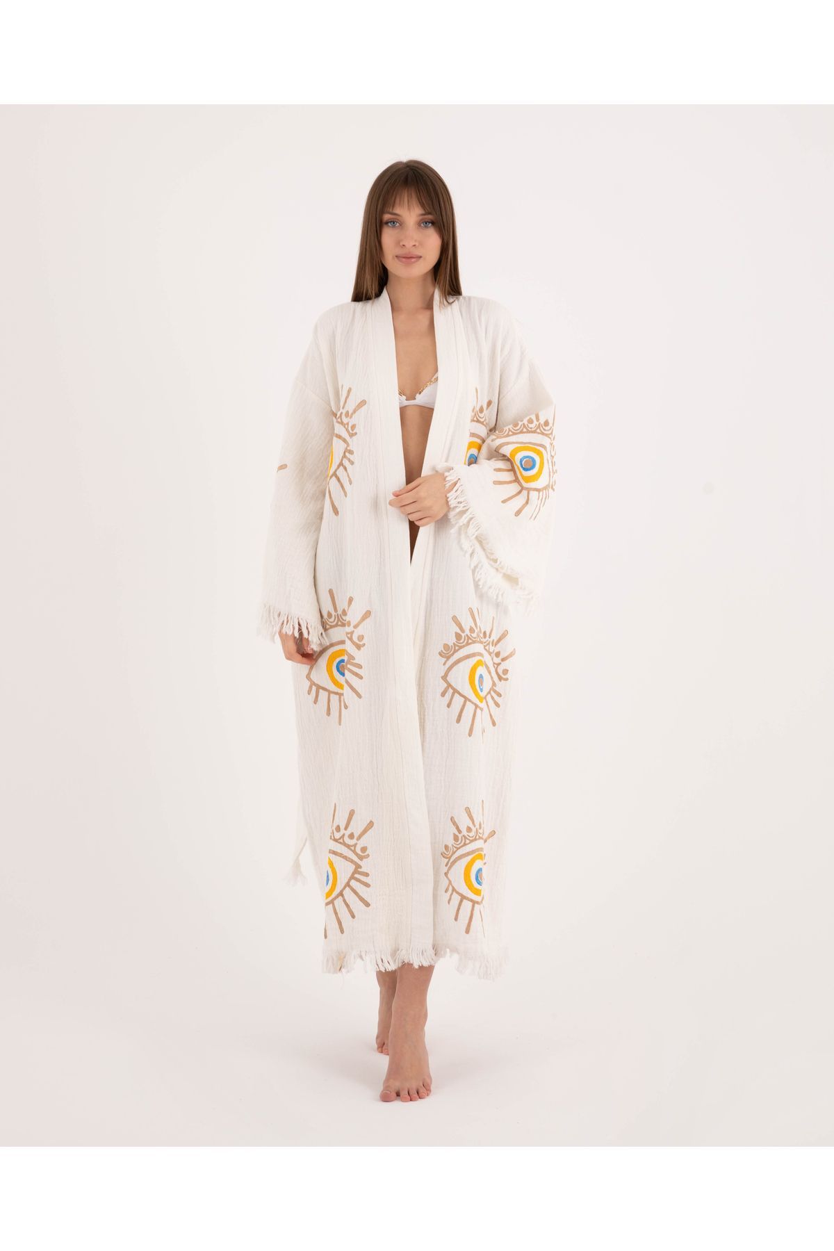 Bornoz ,Plaj Kıyafeti,Kimono , Kaftan ,Sabahlık  & İpek Kirpik Çekiciliği
