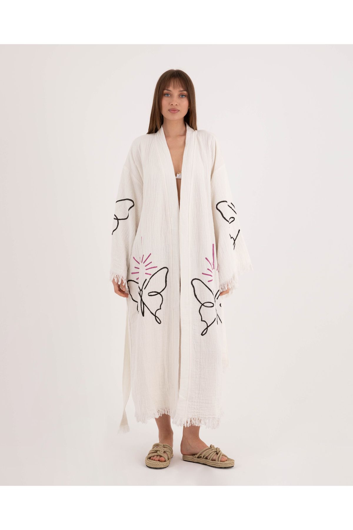 Bornoz ,Plaj Kıyafeti, Kimono , Kaftan ,Sabahlık  & Kelebek Zerafeti