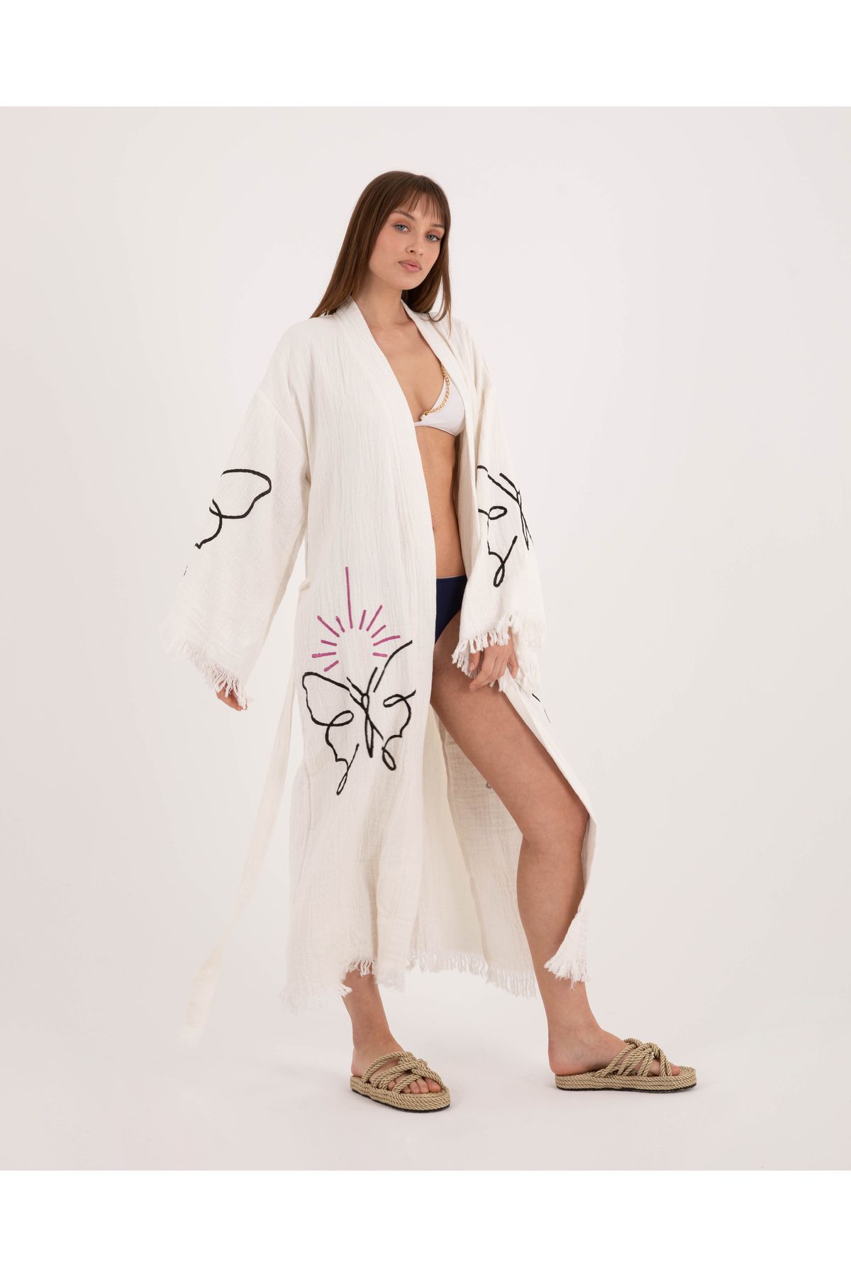 Bornoz ,Plaj Kıyafeti, Kimono , Kaftan ,Sabahlık  & Kelebek Zerafeti