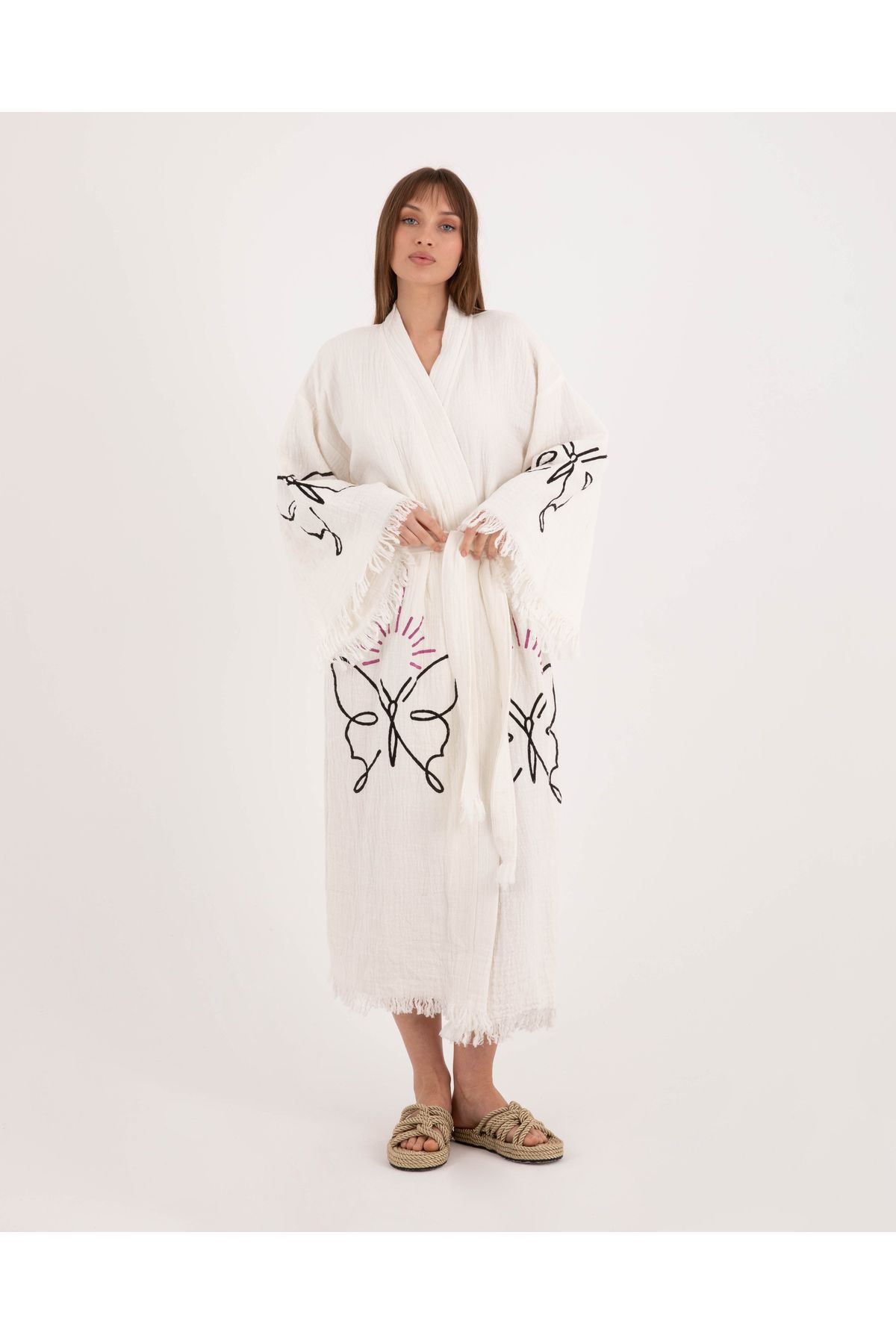 Bornoz ,Plaj Kıyafeti, Kimono , Kaftan ,Sabahlık  & Kelebek Zerafeti