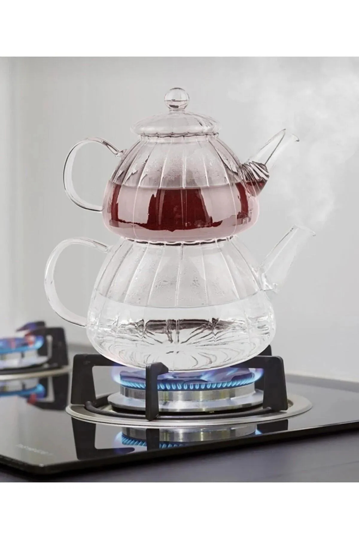 Binbirdemet Borosilikat Cam Çaydanlık