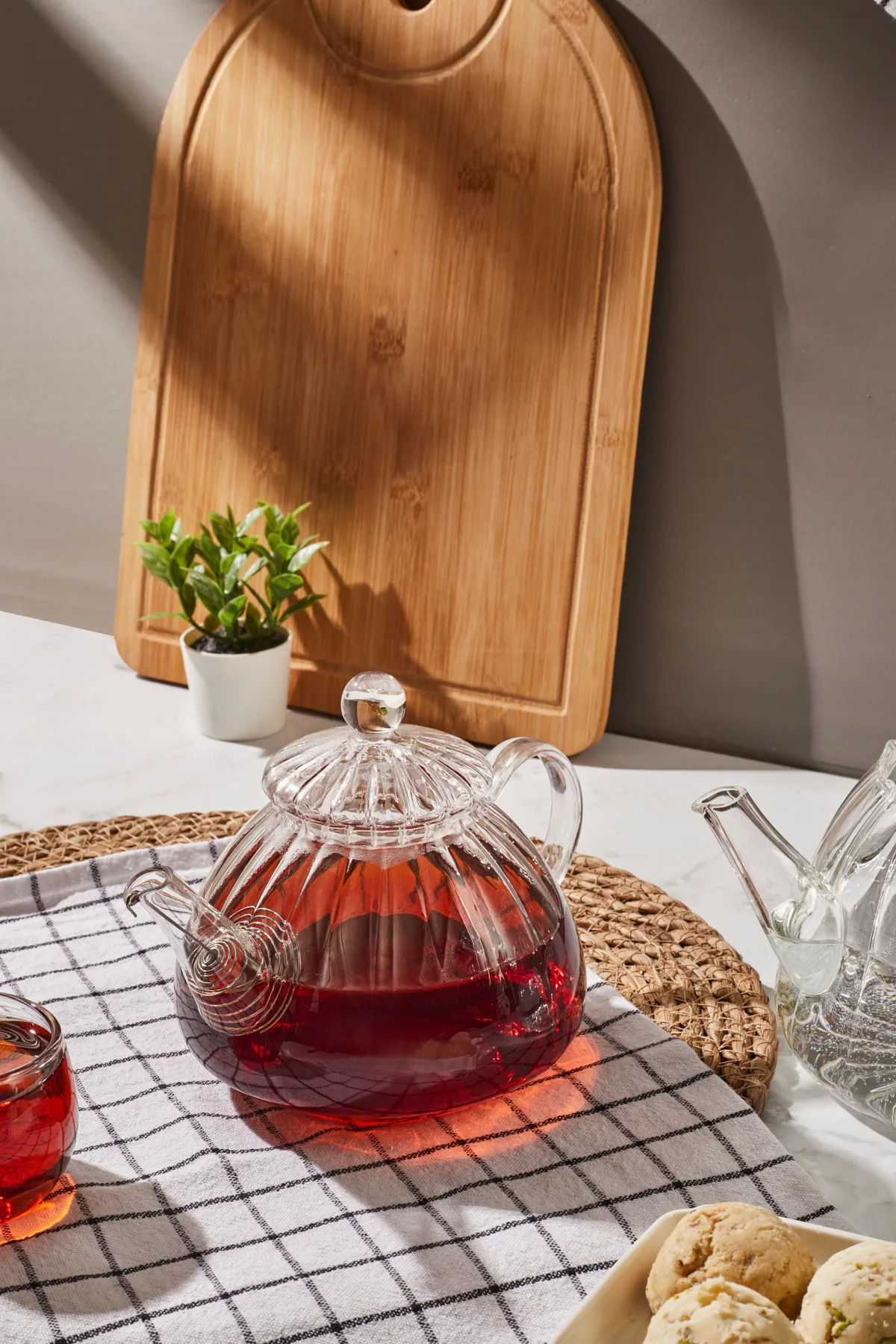 Binbirdemet Borosilikat Cam Çaydanlık