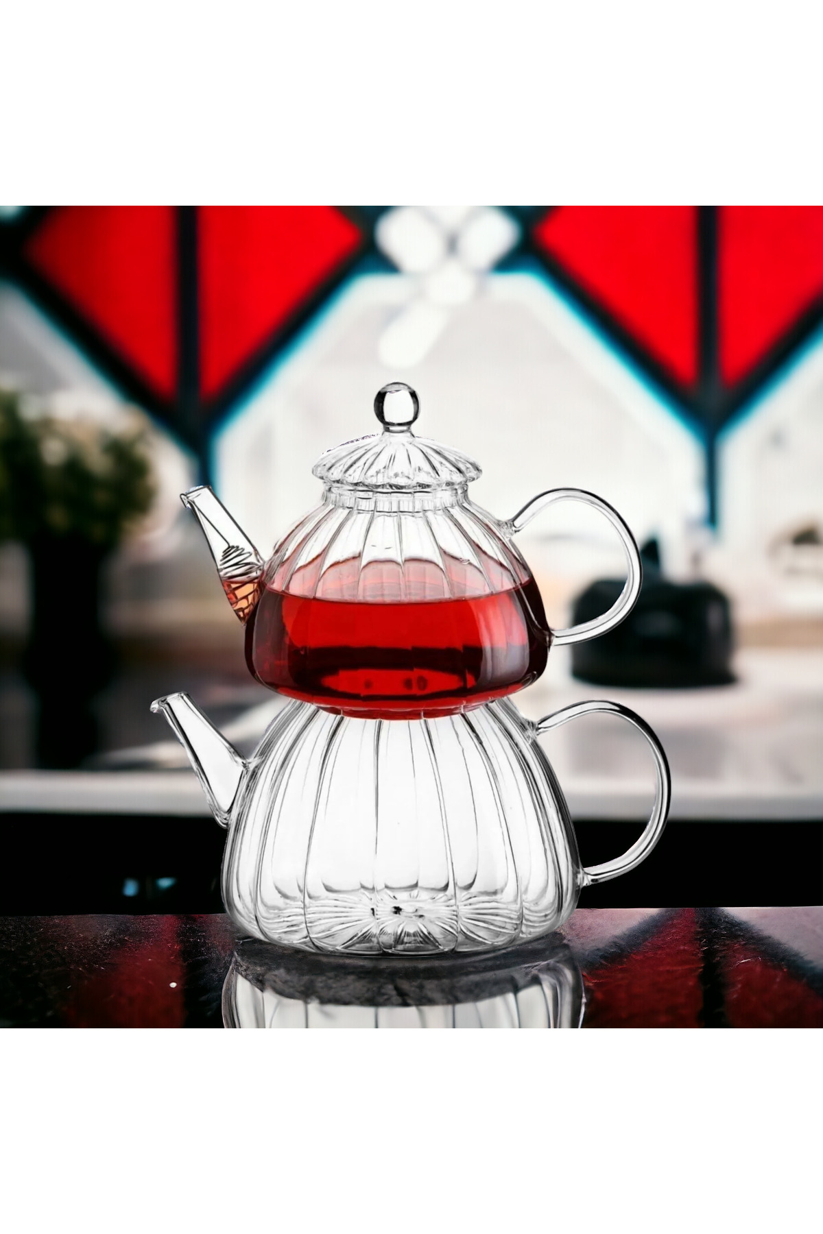 Binbirdemet Borosilikat Cam Çaydanlık