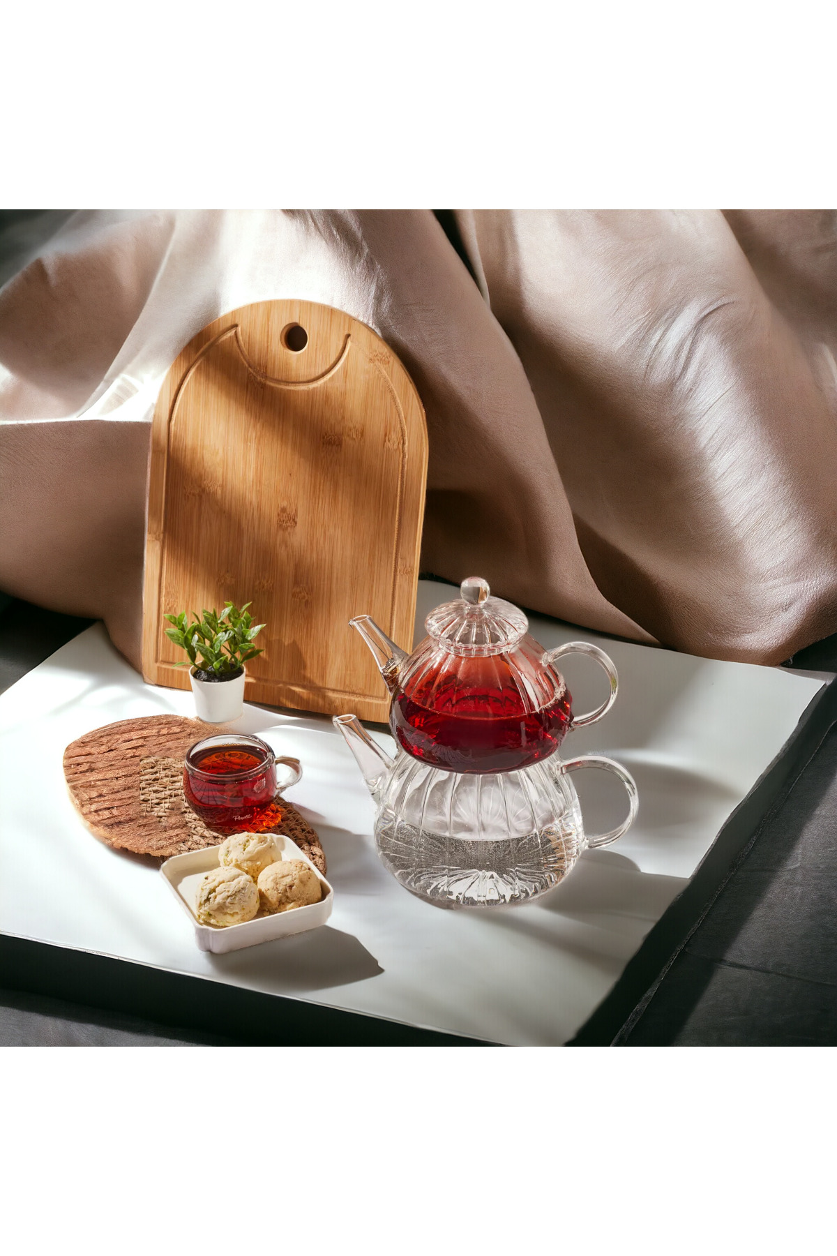 Binbirdemet Borosilikat Cam Çaydanlık