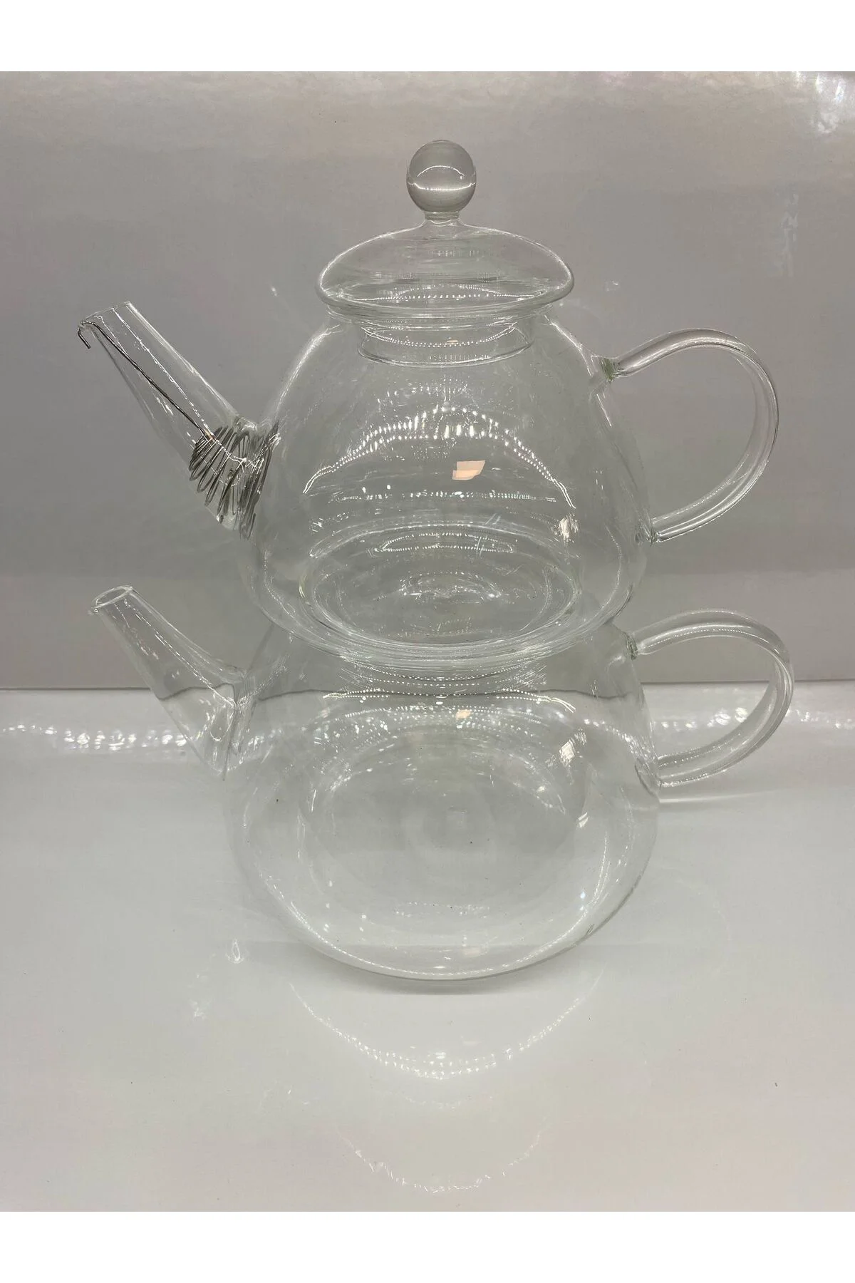 Borosilikat Çaydanlık Düz Model Isıya Dayanıklı 600 ML 1000 ML