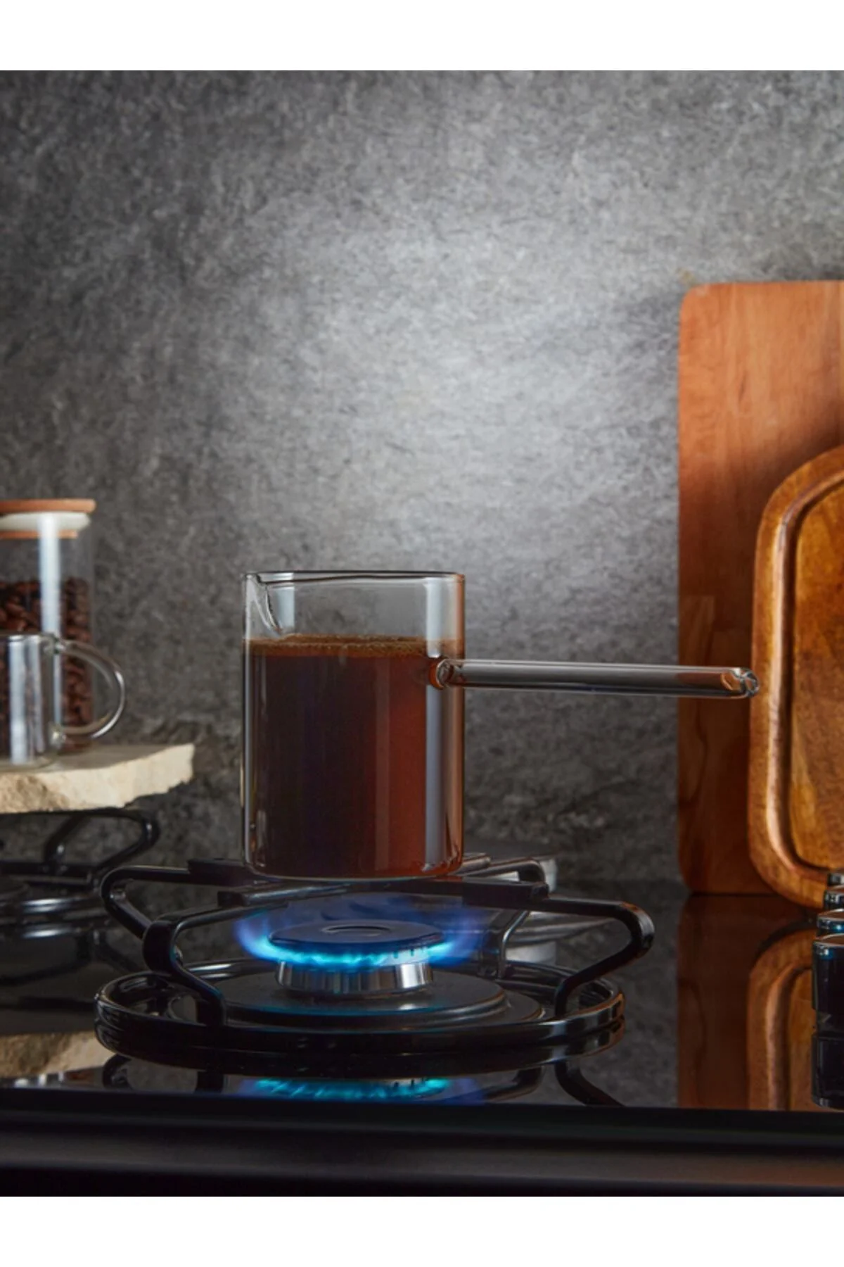 BOROSİLİKAT ÜFLEME CEZVE 400 ML