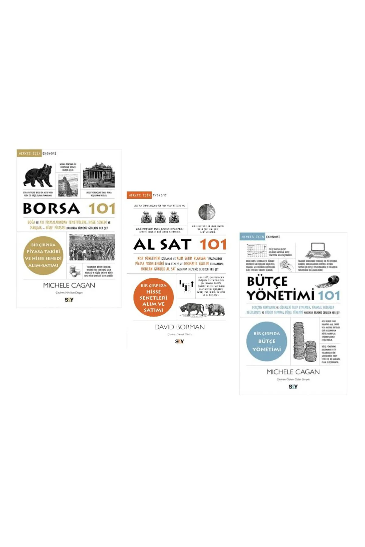 borsa 101 + al sat 101+ butce yonetimi 101= 3set