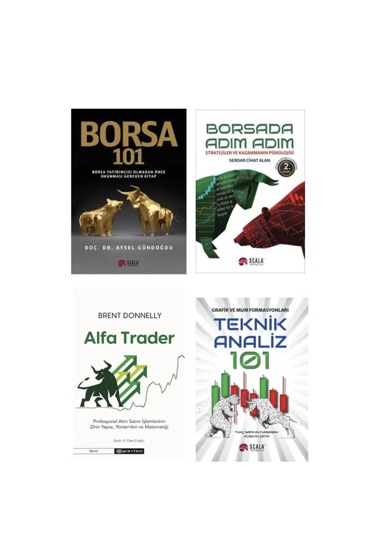 borsa 101 + borsada adim adim + alfa trader +teknik analiz 101 ( grafik ve mum formasyonlari)=4 set Fiyatı, Yorumları ve Özellikleri