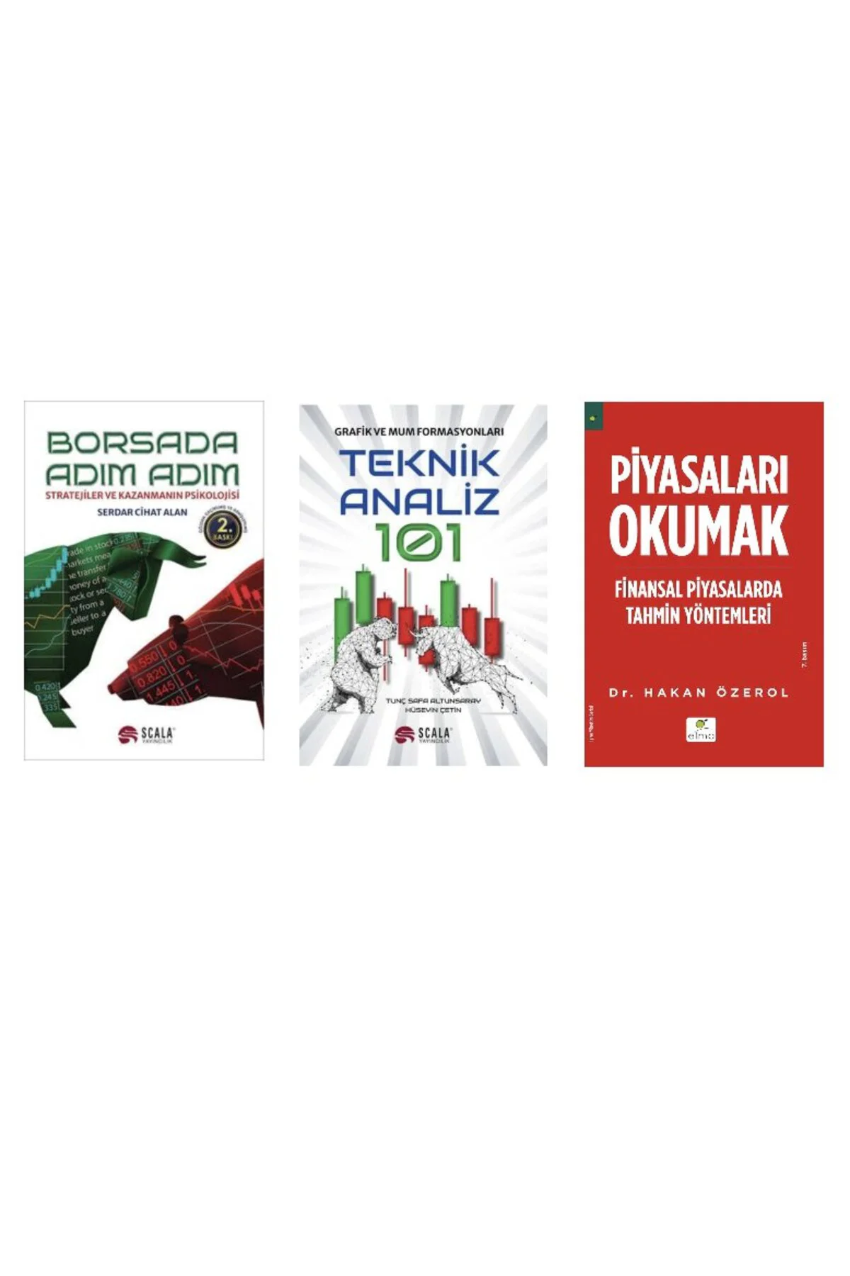 BORSADA ADIM ADIM+TEKNIK ANALIZ 101(MUM FORMASYONLU)+PIYASALARI OKUMAK=3 SET
