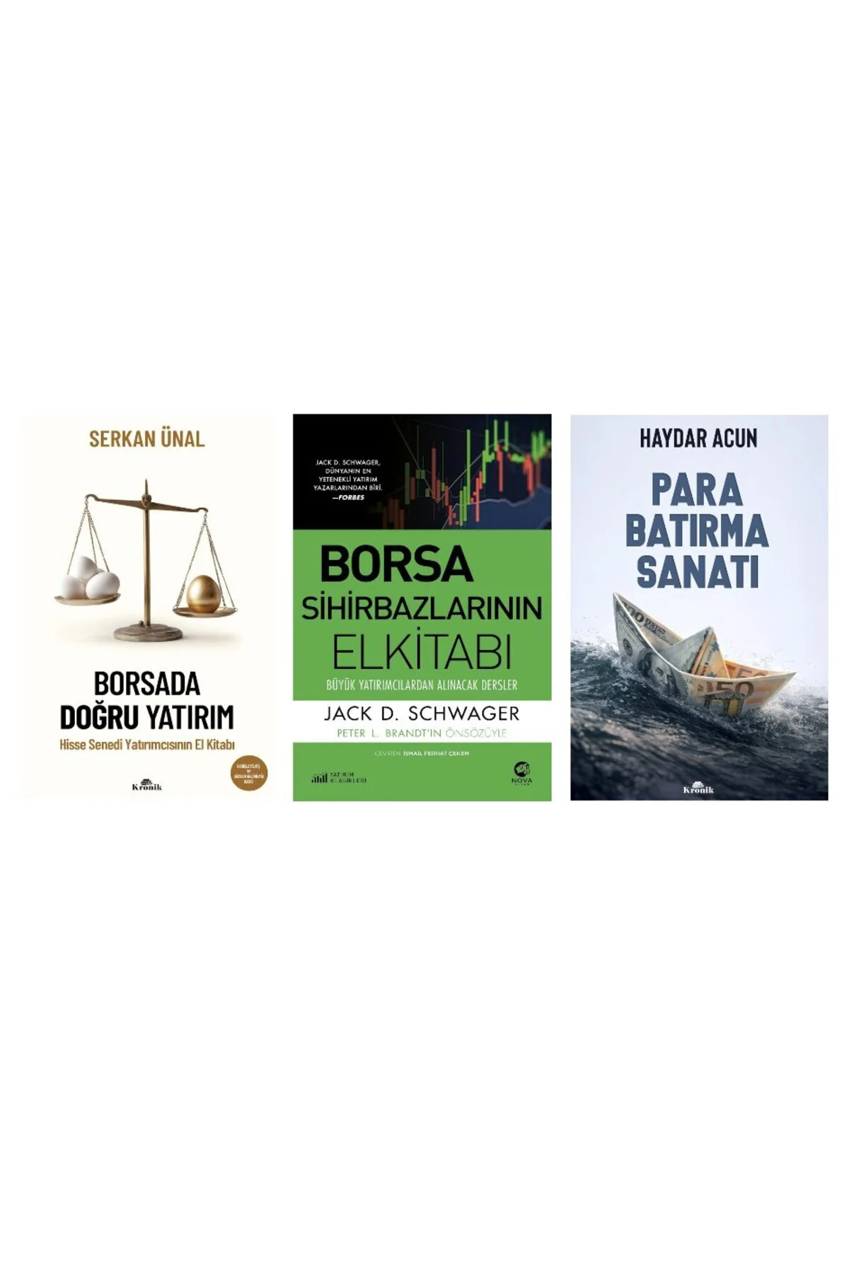 borsada dogru yatirim+borsa sihirbazlarinin elkitabi+para batirma sanati=(3kitap)