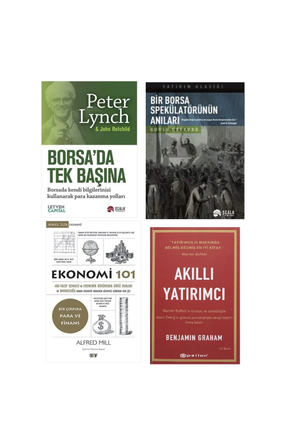 borsada tek basina -bir borsa spekulatorun anilari -ekonomi 101 -akilli yatirimci=4 set Fiyatı, Yorumları ve Özellikleri