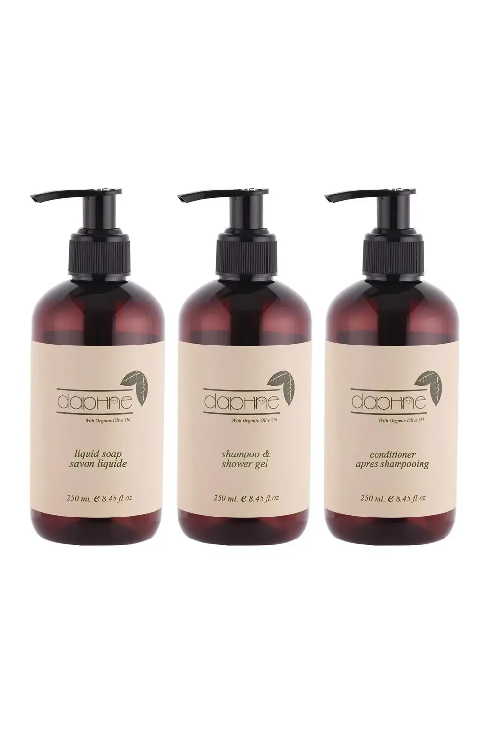 Boş 3 Lü Pompalı Doldurulabilir Plastik Pet Boş Şişe Sabun Şampua