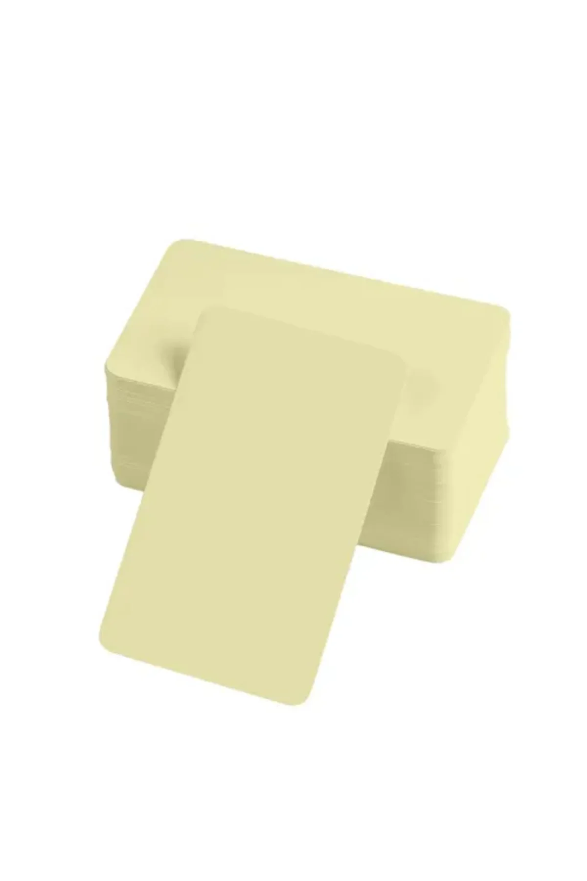 Boş Kelime Kartları 5x8 cm - 50 Adet Oval Kenarlı | Tabu & Not Ka