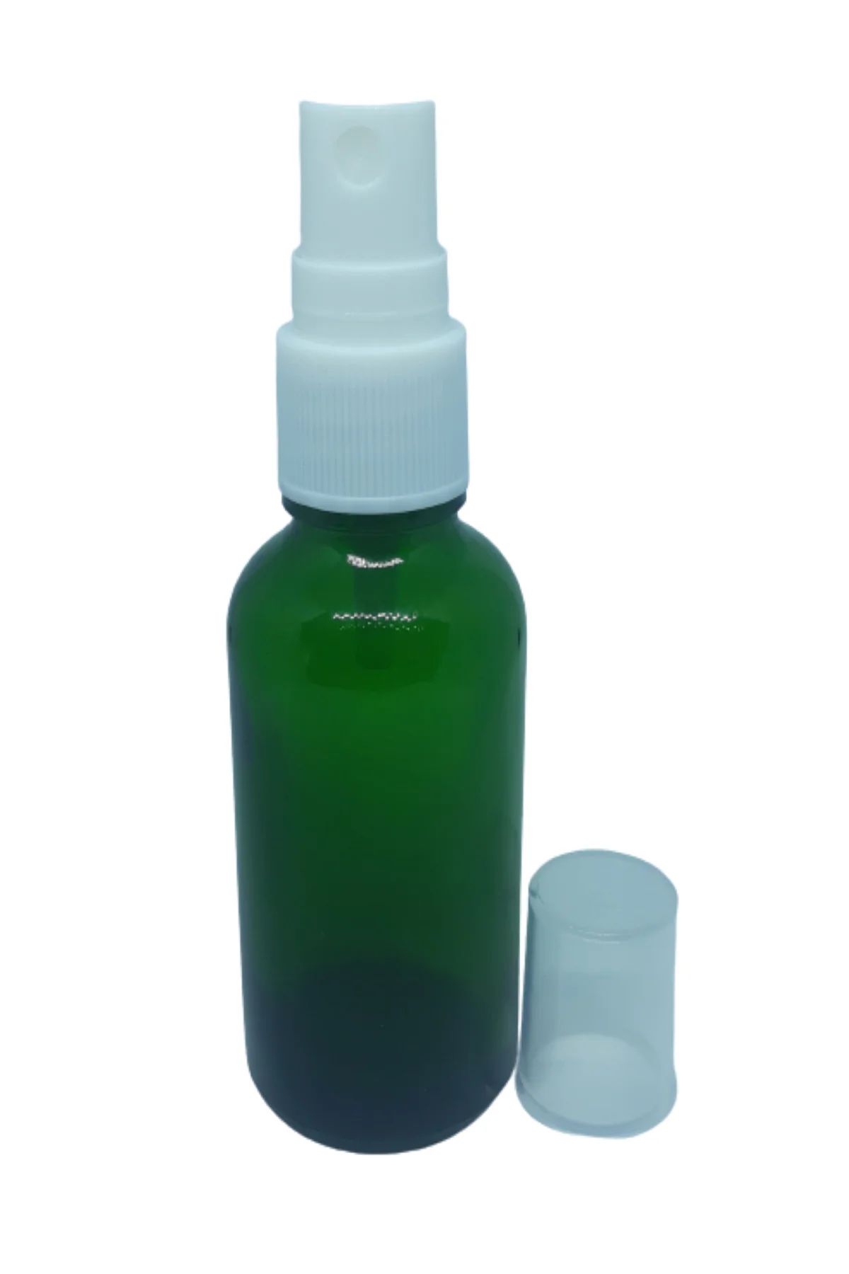 BOŞ PARFÜM VE KOLONYA ŞİŞESİ 50 ML 5 ADET BOŞ YEŞİL ŞİŞE BEYAZ SPREY