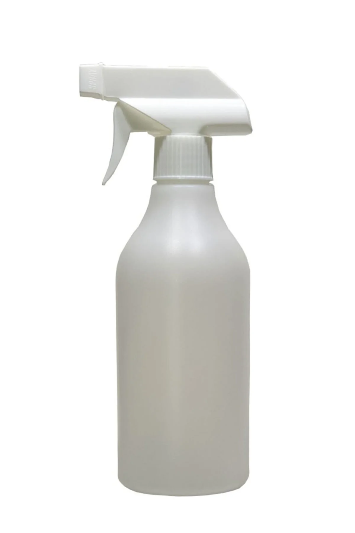 Boş Polietilen Şişe 500 Ml + Sprey Valf Takım 50 Adet Beyaz Trigerli