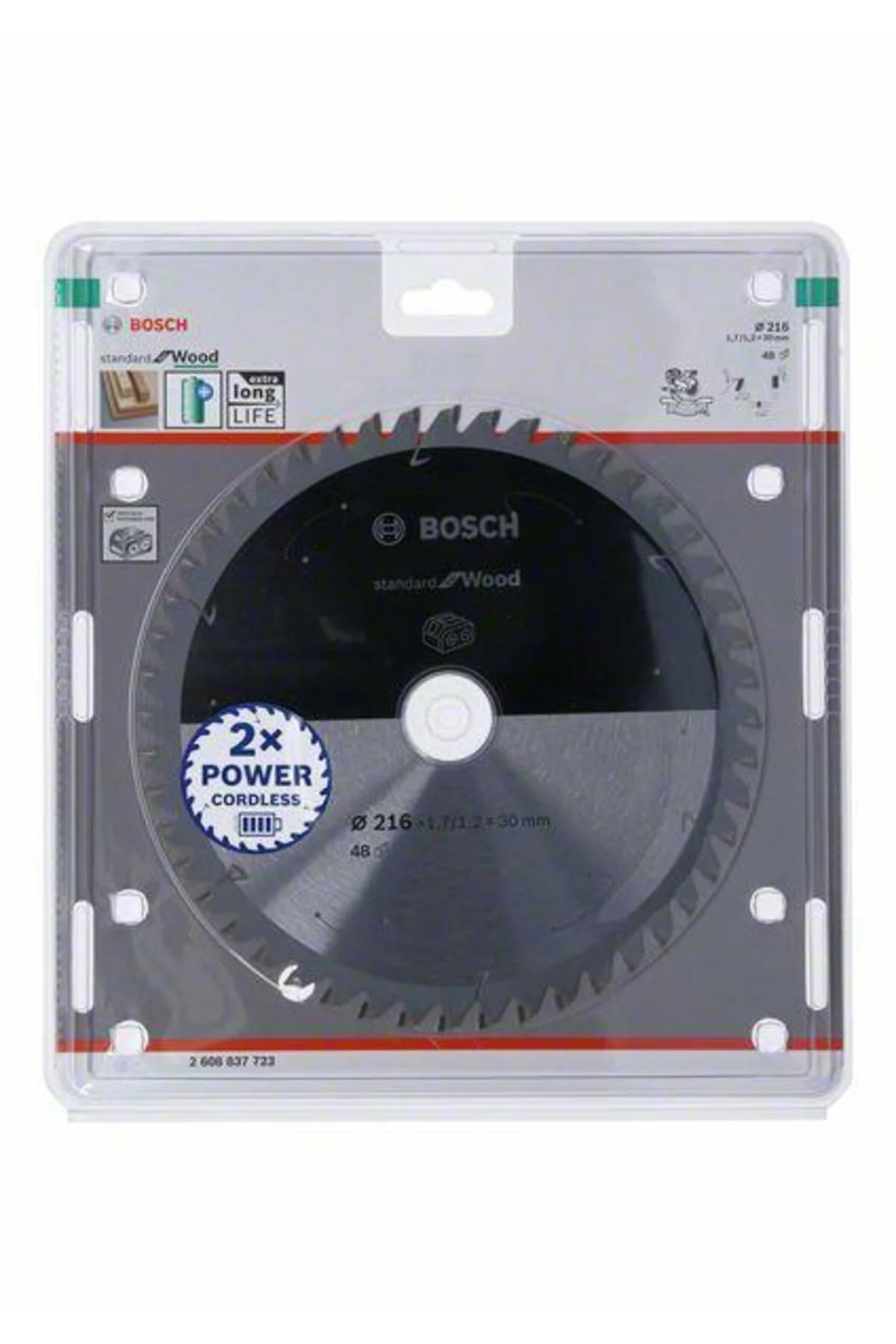 Bosch Ahşap Akülü Daire Test. Bıç. 216x30 Mm 48 D 2608837723