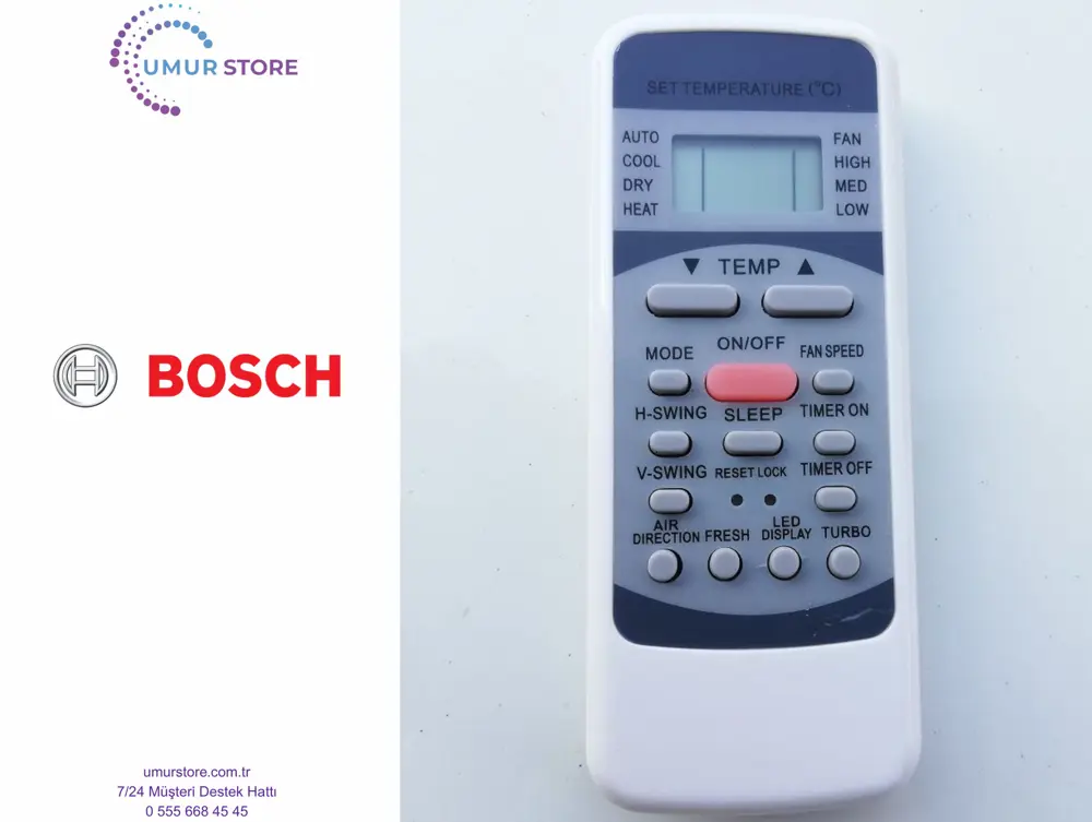 Bosch B1ZMA18602 Uyumlu Klima Kumandası – Eşdeğer