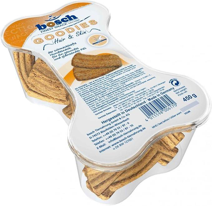 Bosch Goodies Hair Skin Tüy Sağlığı İçin Köpek Ödül Bisküvisi 450 Bosch Goodies Hair Skin Tüy Sağlığı İçin Köpek Ödül Bisküvisi 450