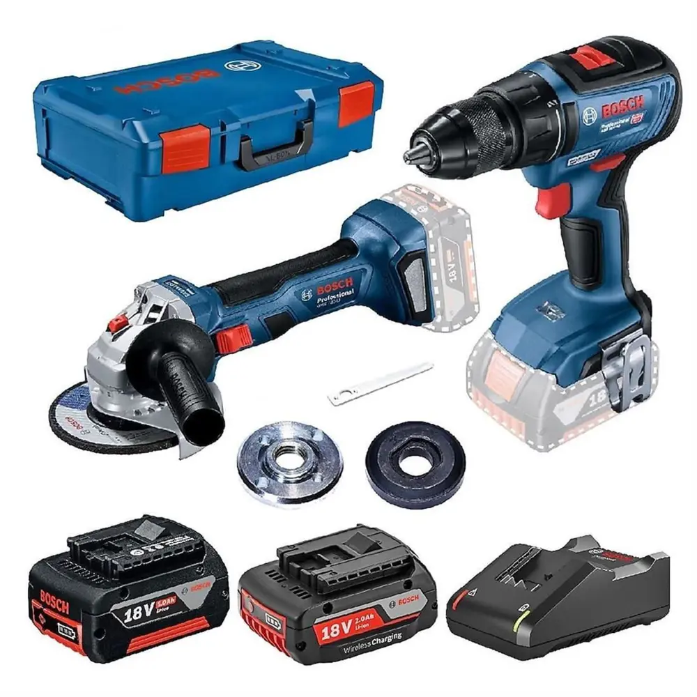 Bosch GWS 180-LI + GSR 18V-50 Akülü Taşlama ve Vidalama Matkap Se