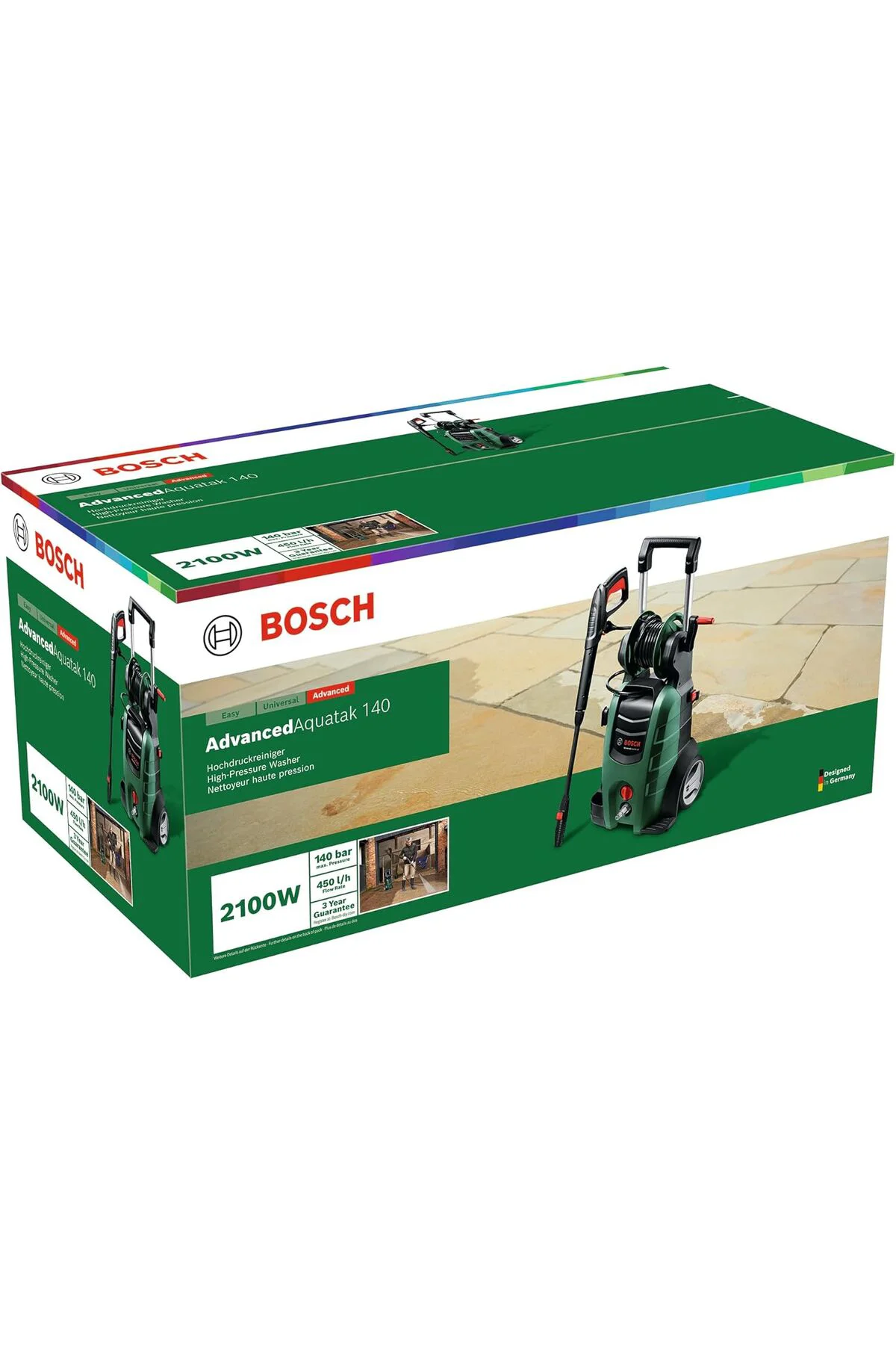Bosch Yüksek Basınçlı Yıkama Makinesi Advancedaquatak 140, 2100 W