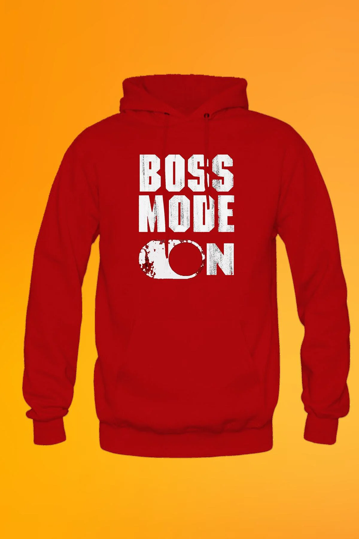 Boss Mode On Baskılı Kırmızı Erkek Kapşonlu Fermuarsız Sweatshirt Hoodie Boss Mode On Baskılı Kırmızı Erkek Kapşonlu Fermuarsız Sweatshirt Hoodie