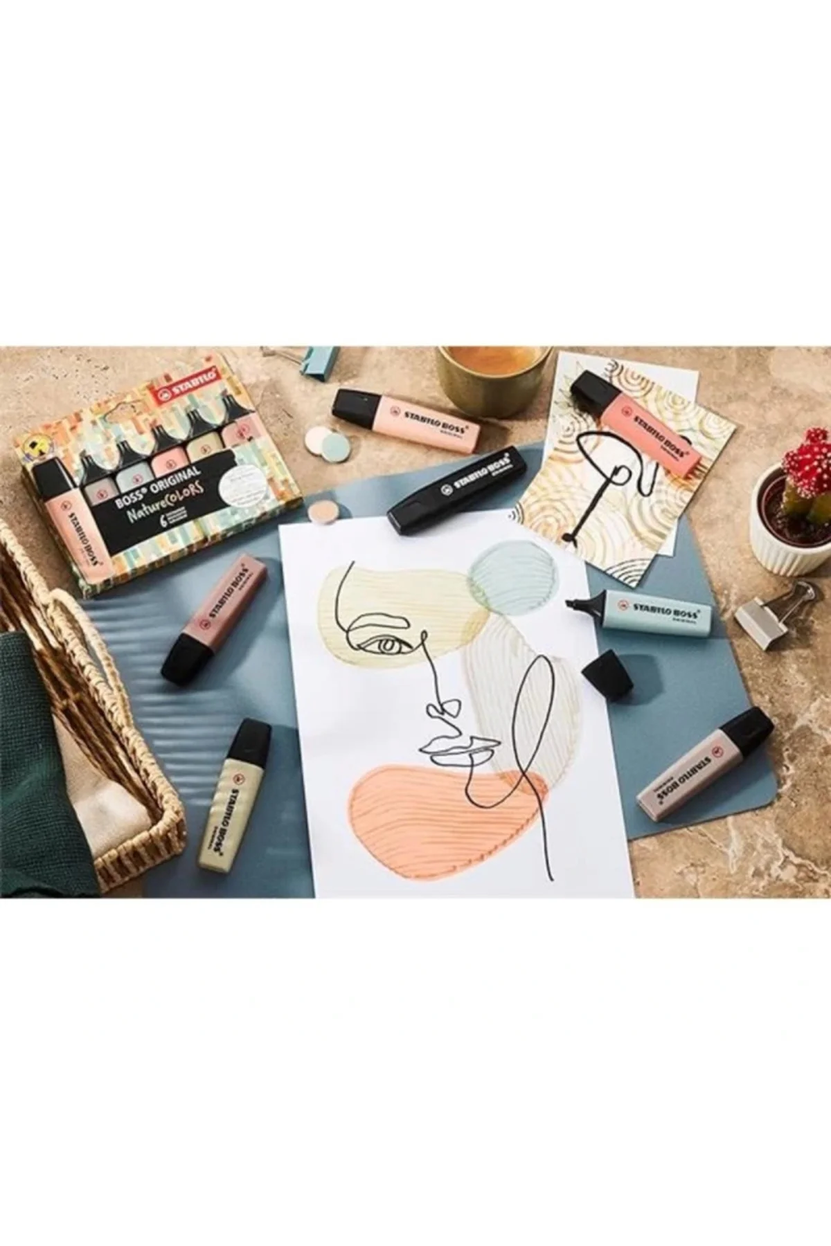BOSS ORIGINAL NatureCOLORS Fosforlu Kalem 4'lü Paket Çeşitli Renkler